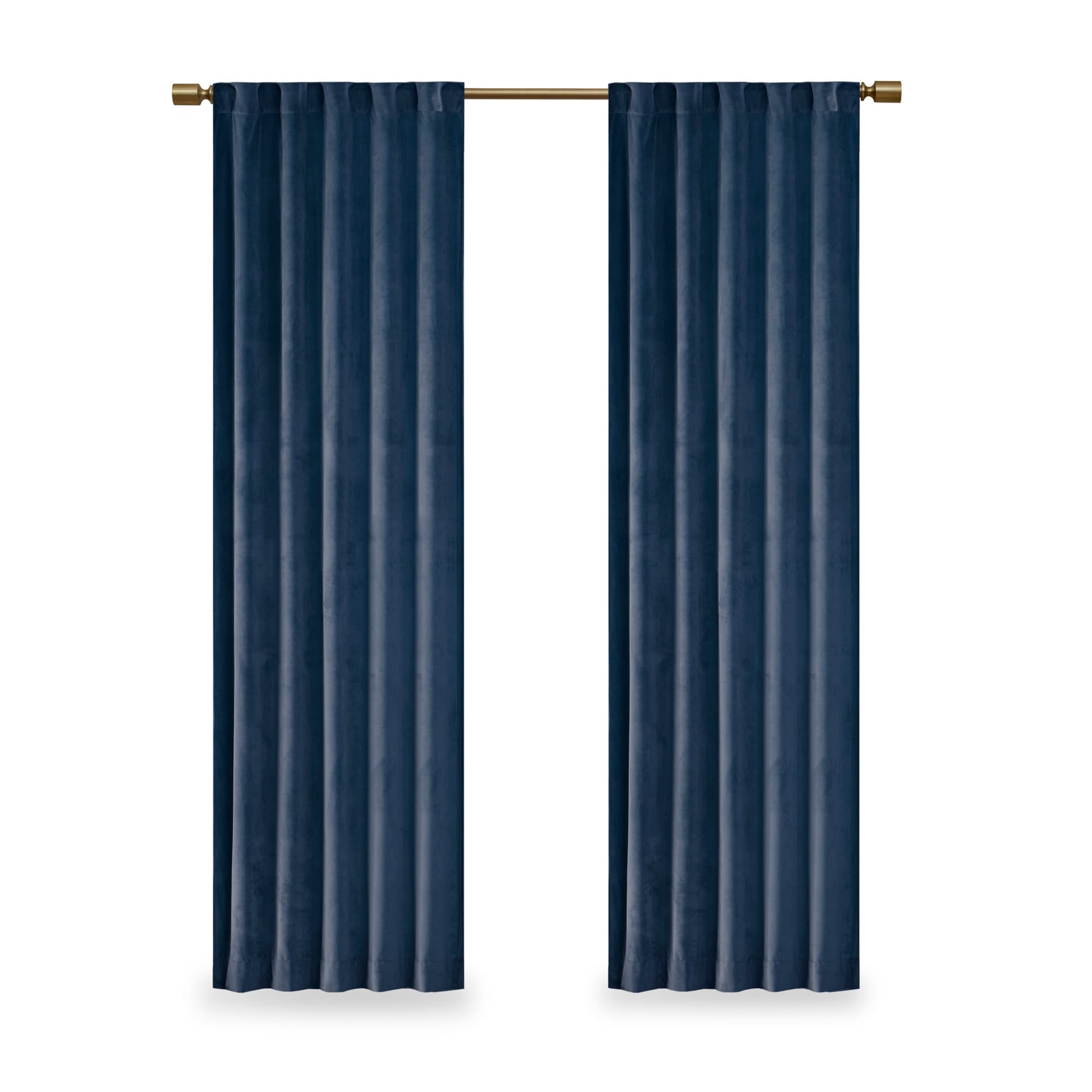 510 Design Garett Room Darkening Poly Velvet Rod Pocket/Back Tab Curtain Panel Pair