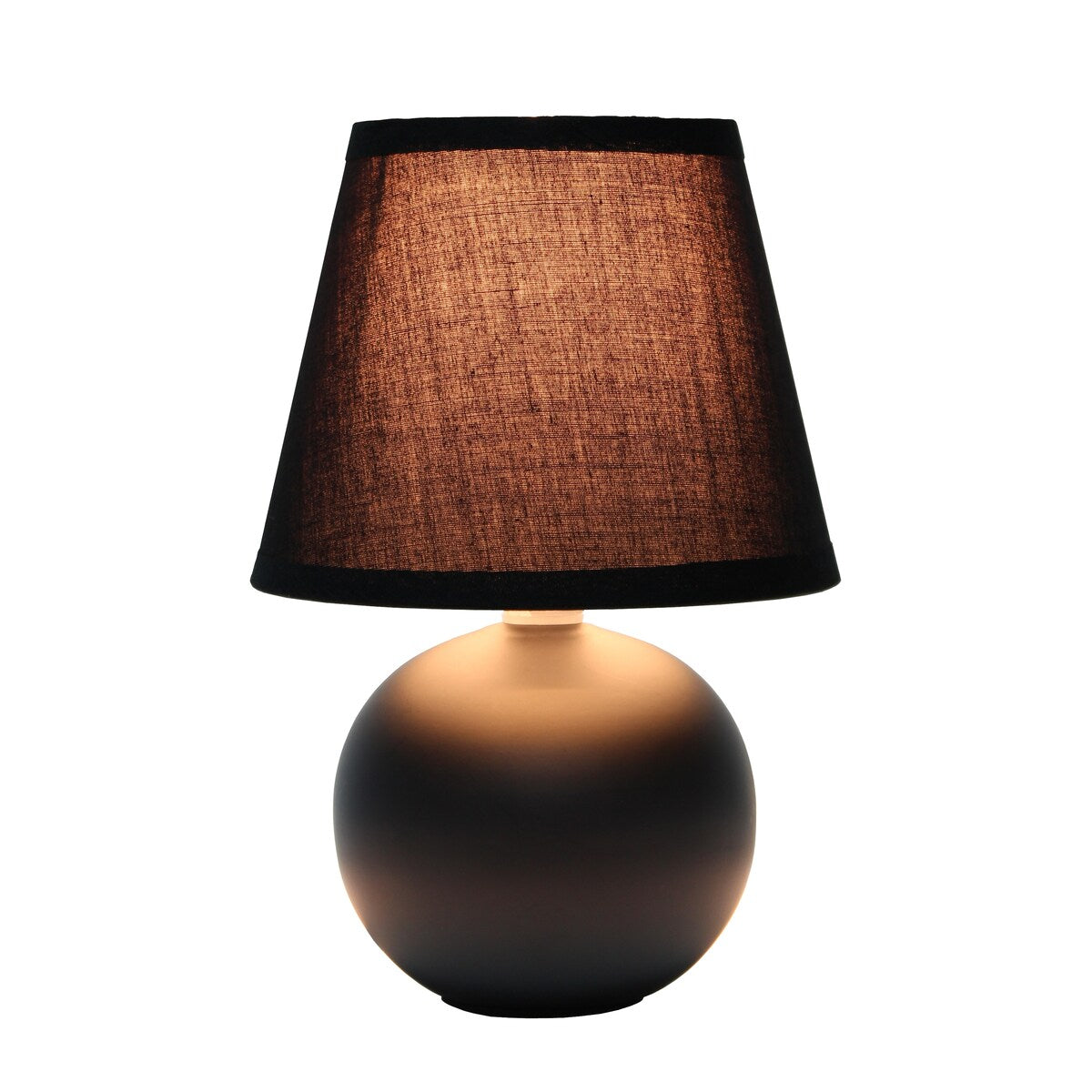 8.66 Petite Orb Base Lamp w Matching Fabric Shade