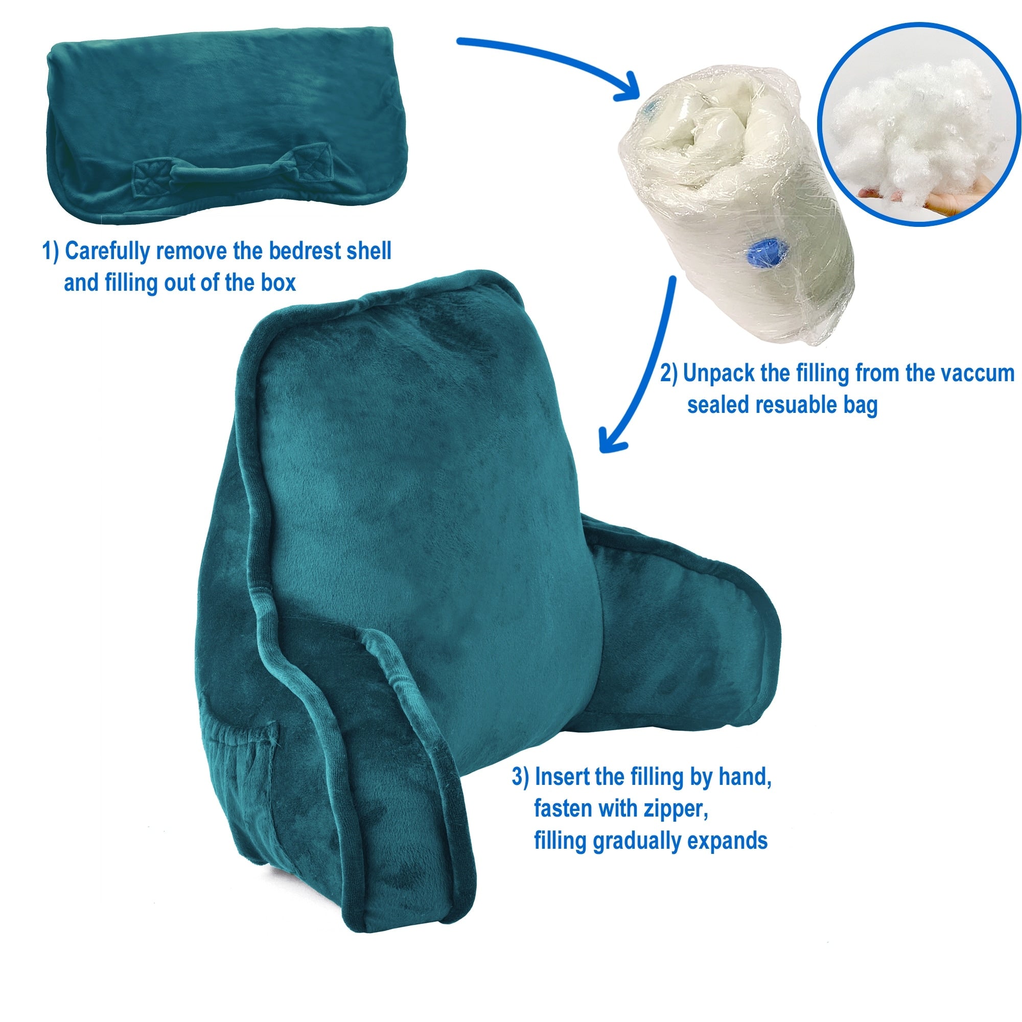 Super soft Lounger Need Assembly Bedrest Reading Pillow