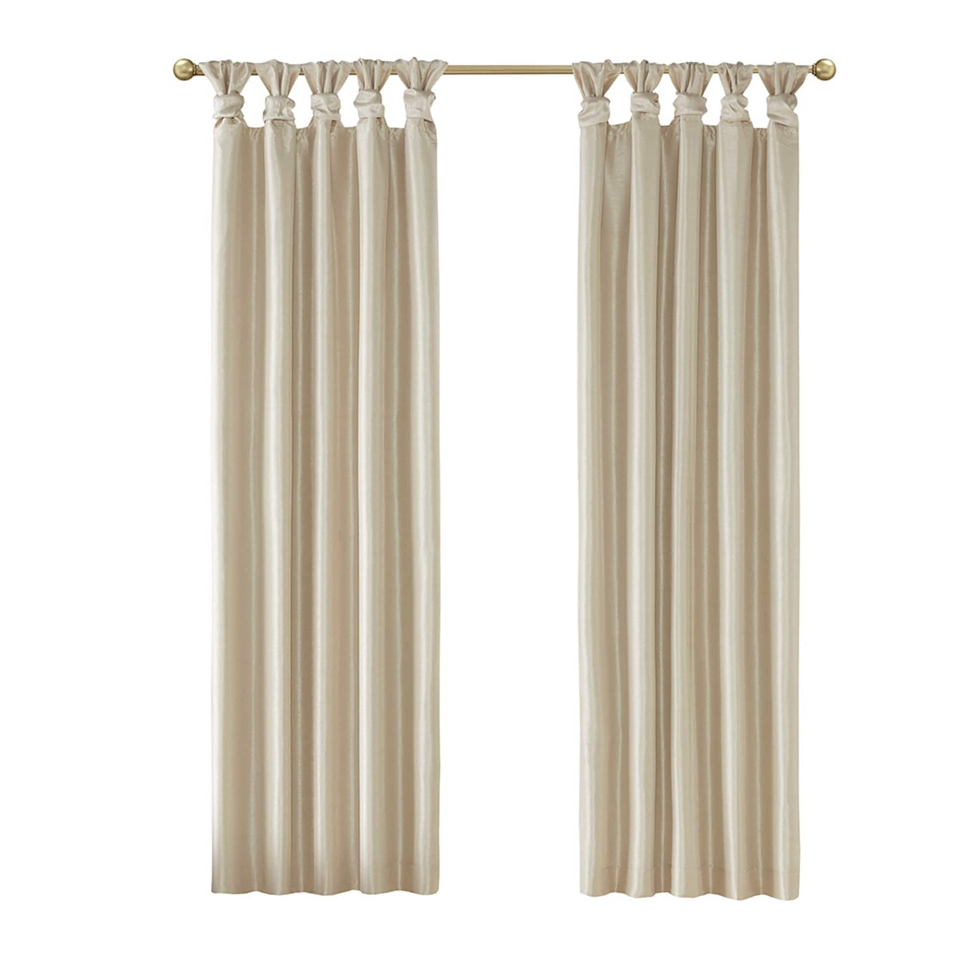 Madison Park Natalie Twist Tab Total Blackout Window Curtain Panel