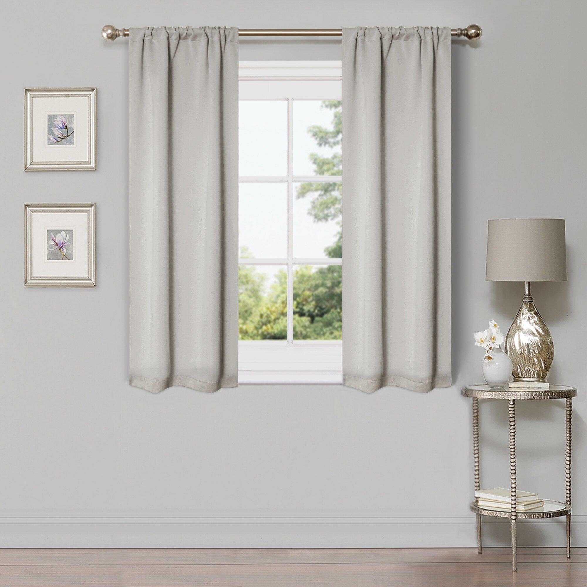 Superior Modern Solid Room Darkening Blackout Curtains, Rod Pocket