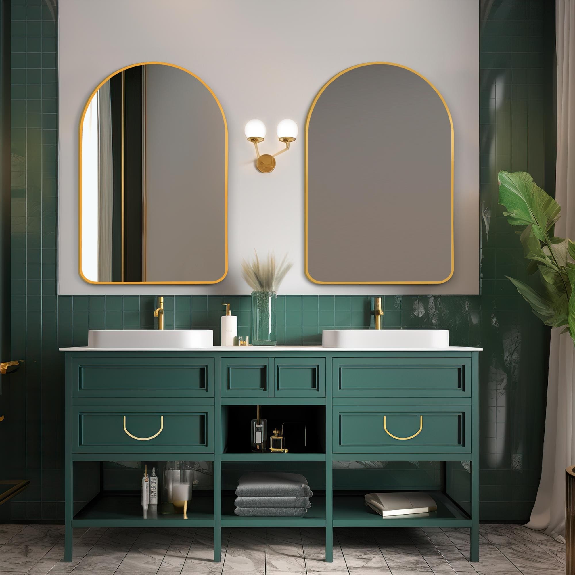 Modern Arch Bathroom Wall-mounted Mirror Vanity Mirror