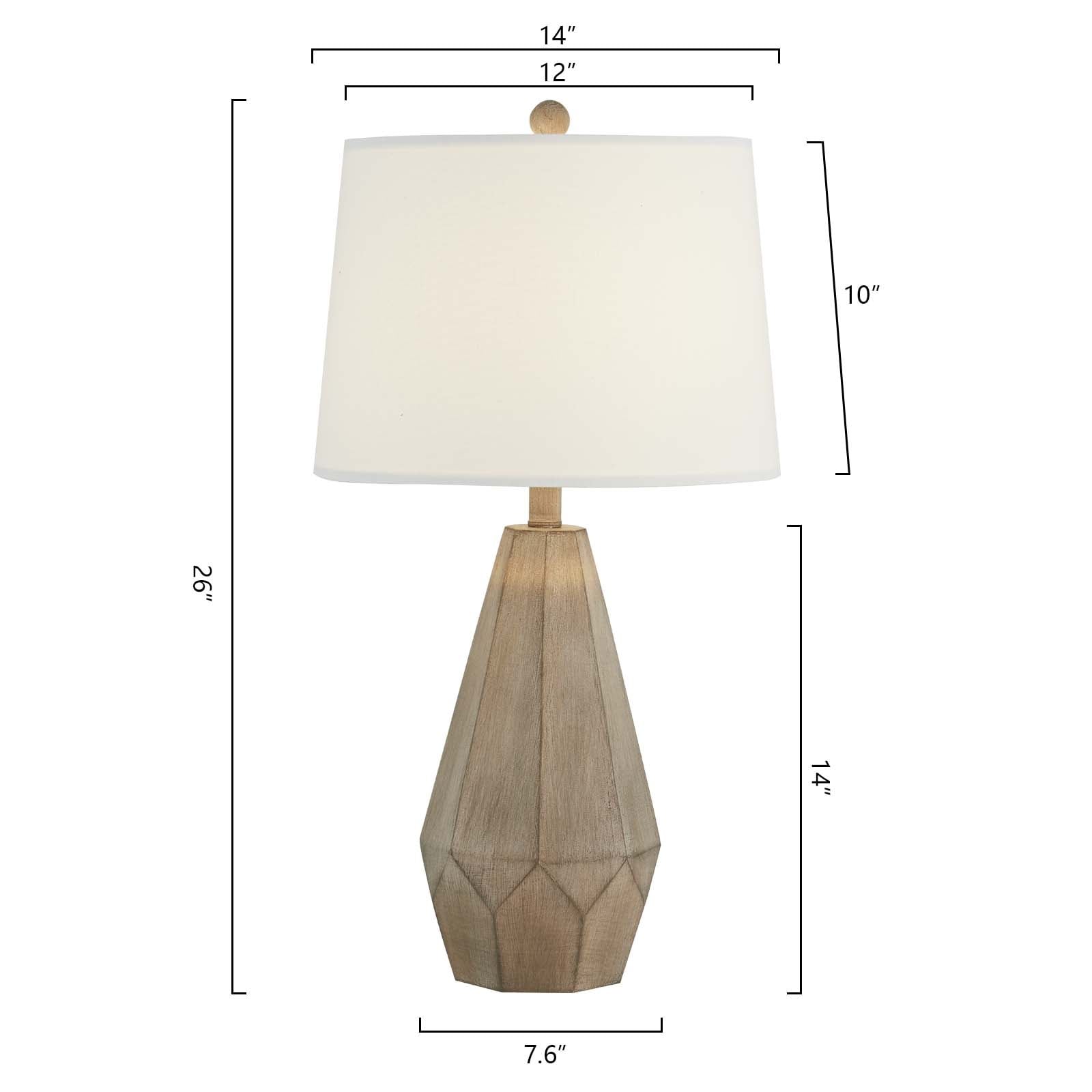 26'' Brown Resin Table Lamp (Set of 2)