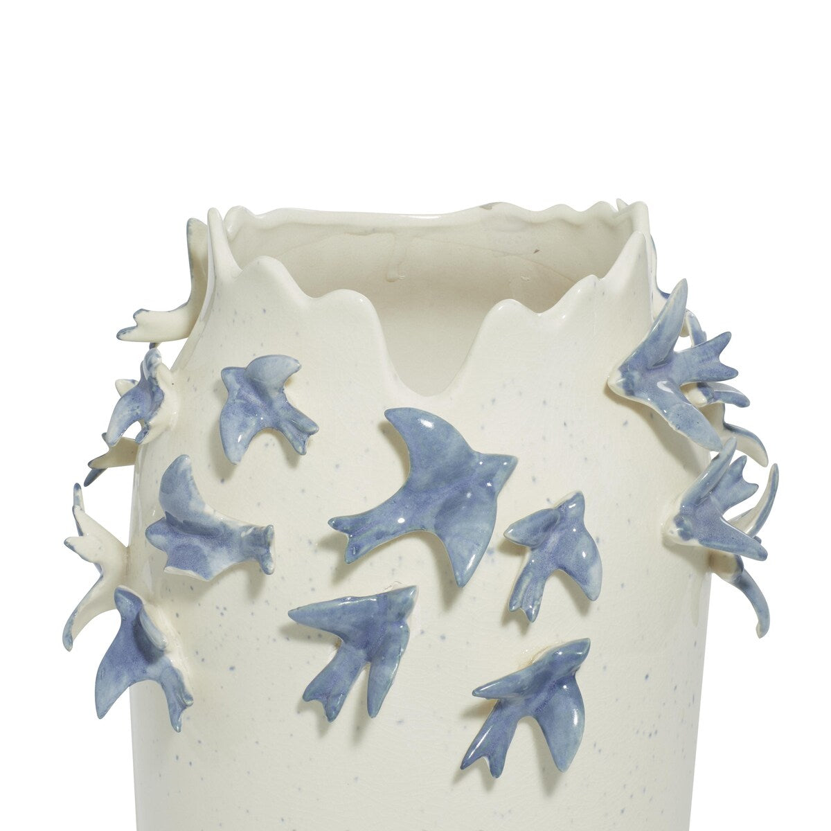 Ceramic Bird 3D Decorative Vase - White - Roche River Decor