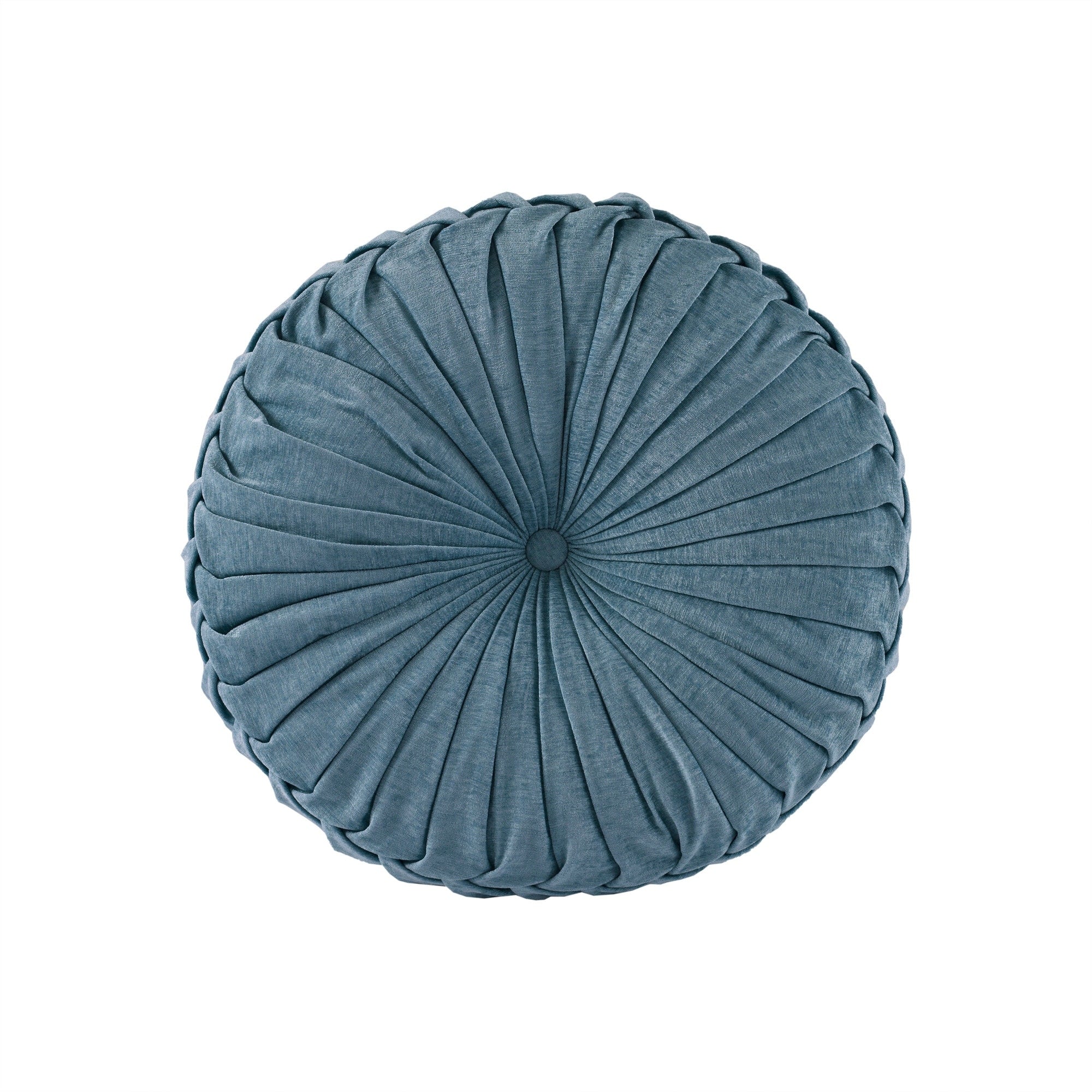 Lara Poly Chenille Round Floor Pillow Cushion by Intelligent Design