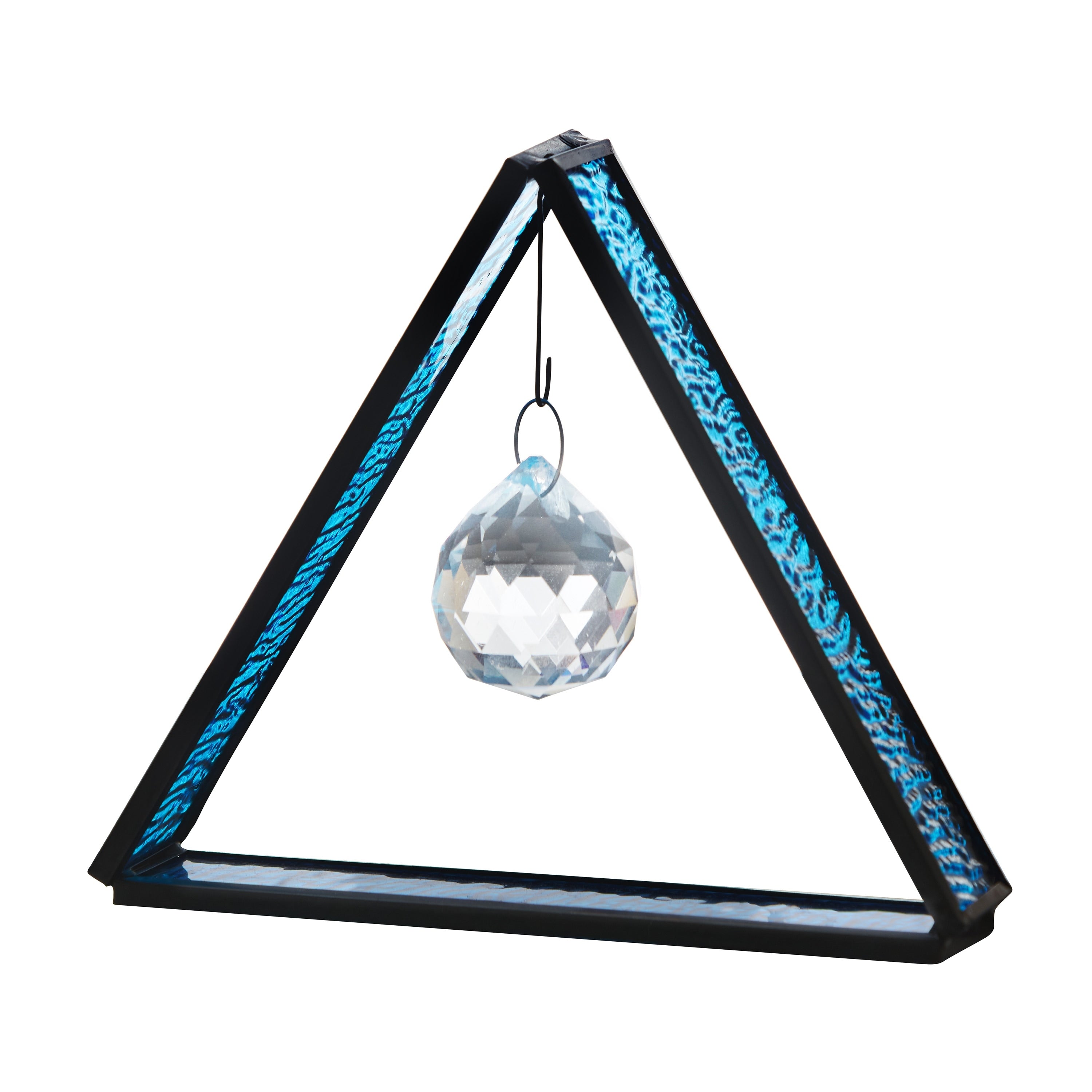 River of Goods Crystal Ball Blue River of Goods Standing Triangle Suncatcher - 7 x 1.25 x 4.5