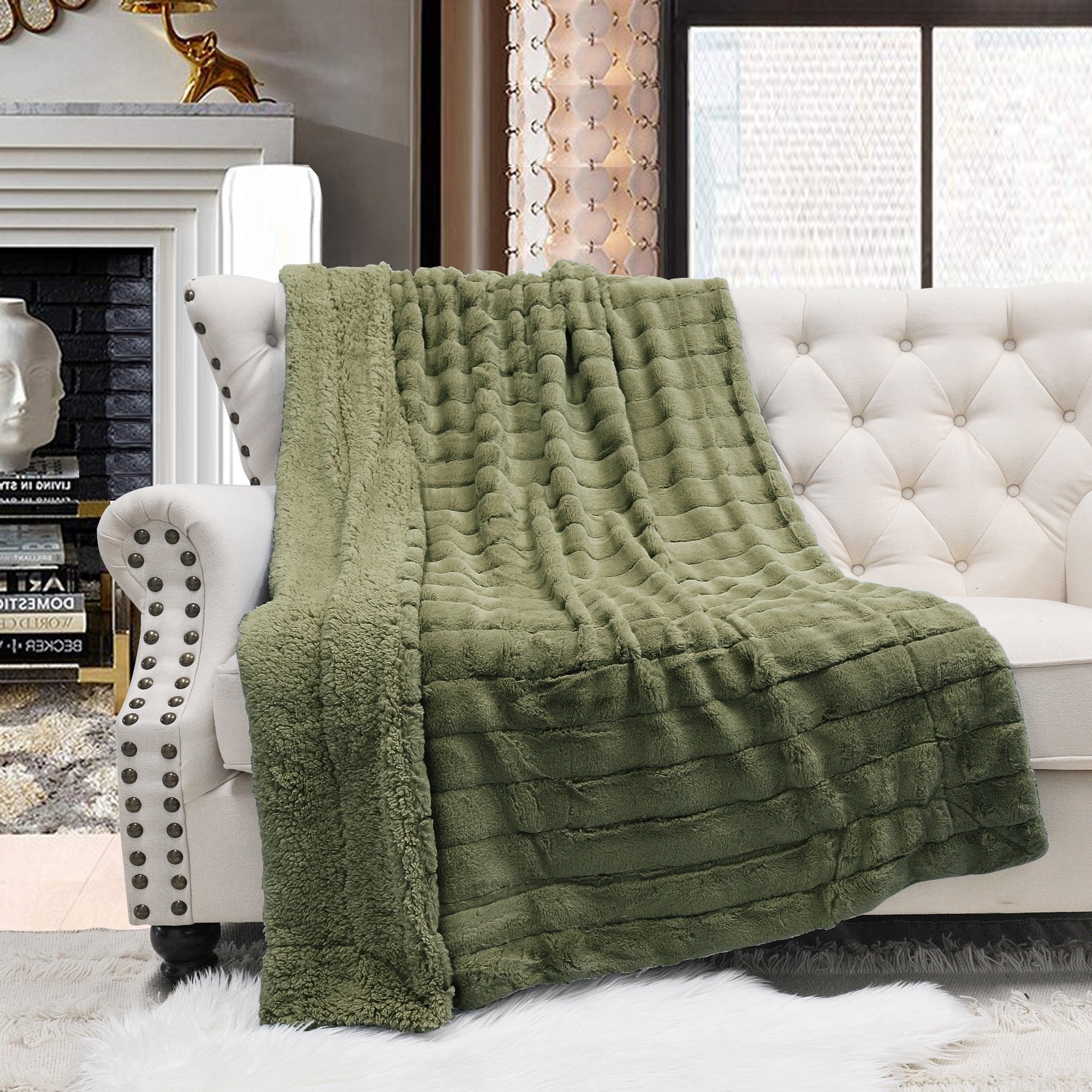 Solid Color SuperMink FauxFur Throw