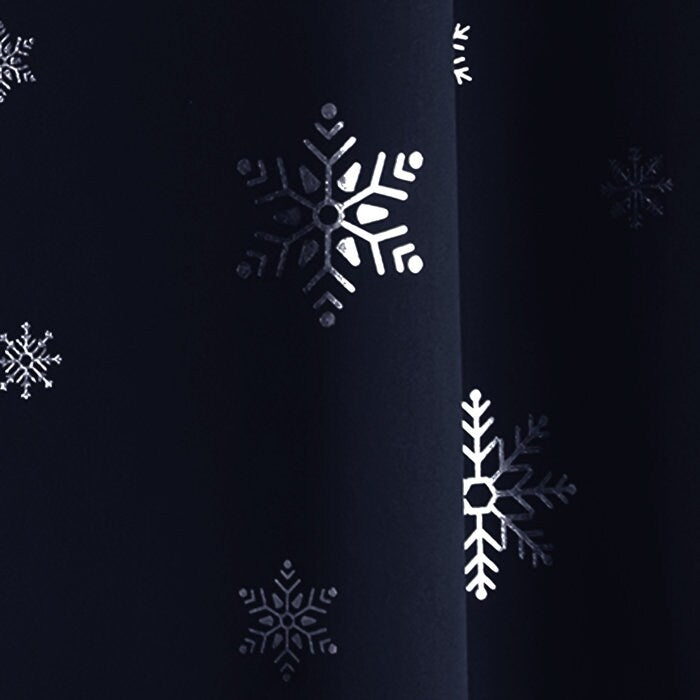 Aurora Home Silver Foil Snowflake Thermal Insulated Blackout Curtains