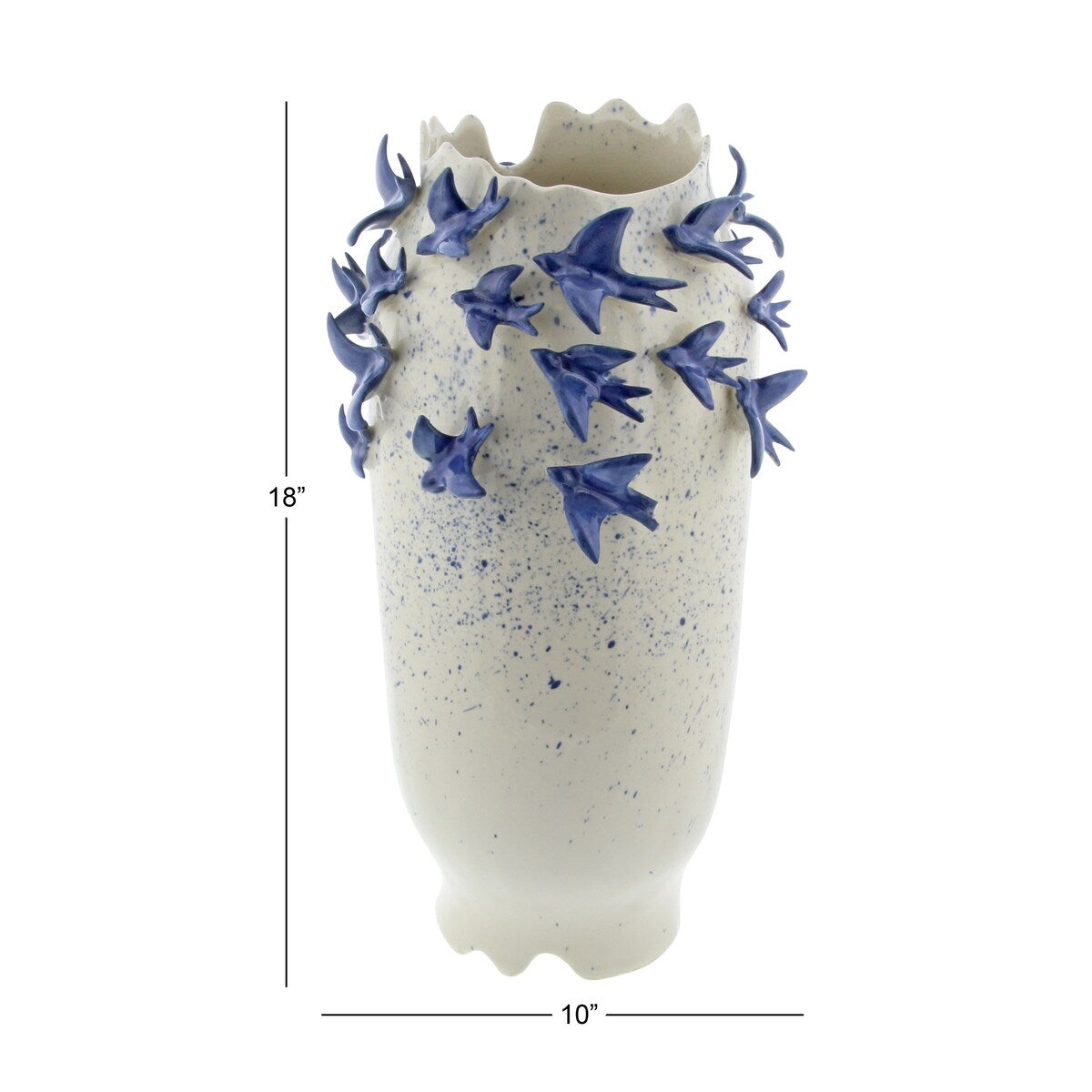 Ceramic Bird 3D Decorative Vase - White - Roche River Decor