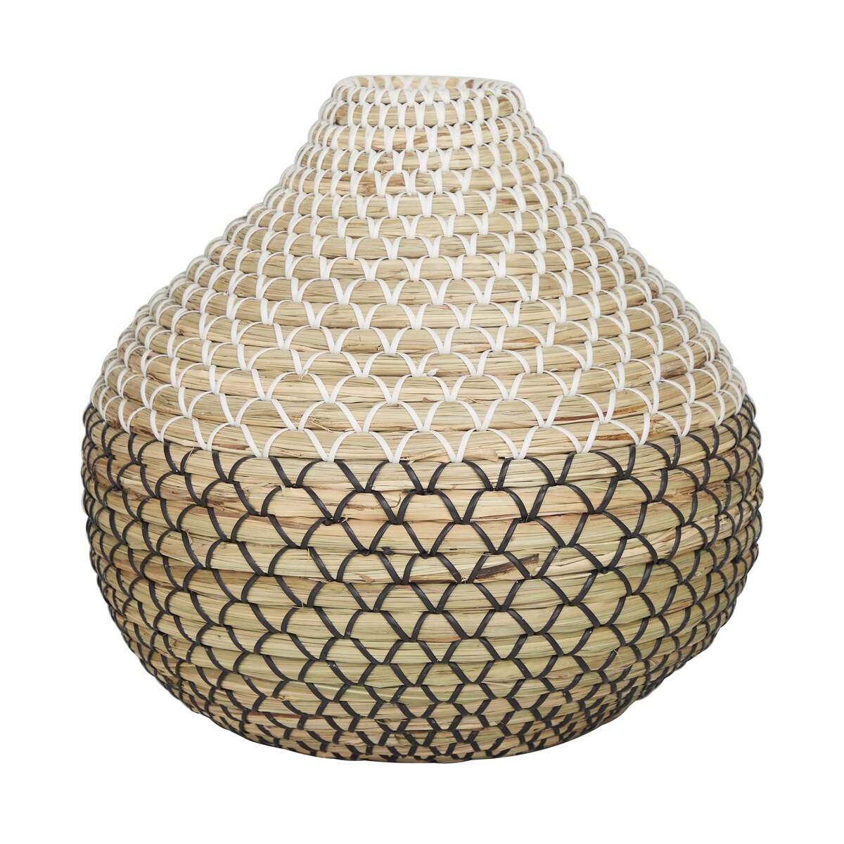 Seagrass Handmade Woven Decorative Vase - Brown - The Novogratz