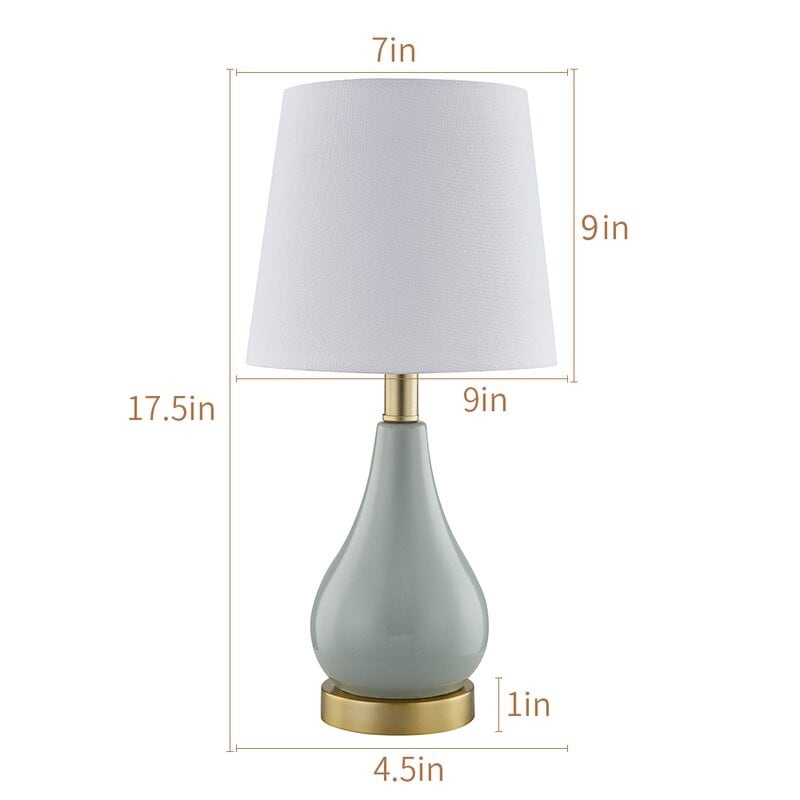 17.5 Table Lamp Set with USB (Set of 2)