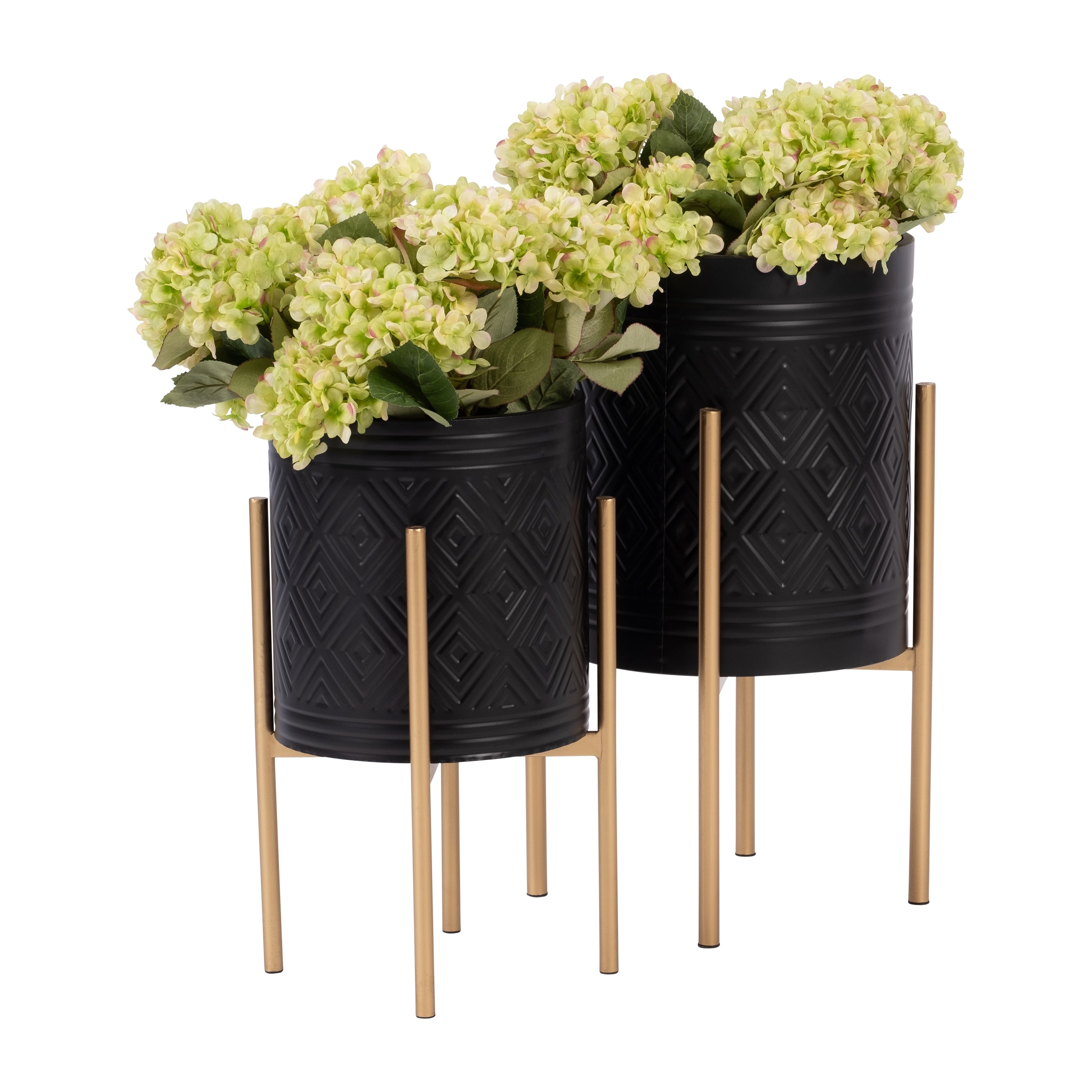 Sagebrook Home Chic Modern Planter Set of 2 - A Statement Piece for Indoor or Outdoor Greenery, Ideal for Contemporary Spaces