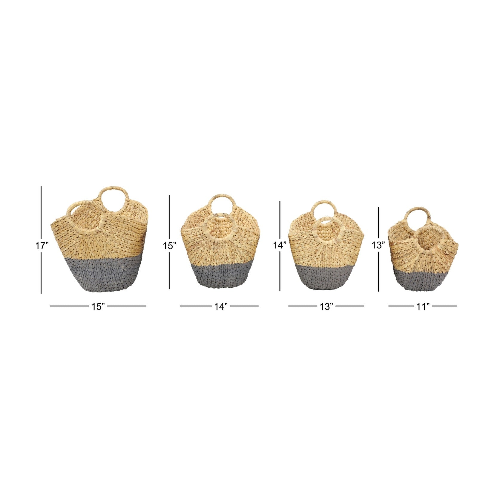 CosmoLiving by Cosmopolitan Brown Sea Grass Storage Basket (Set of 4)