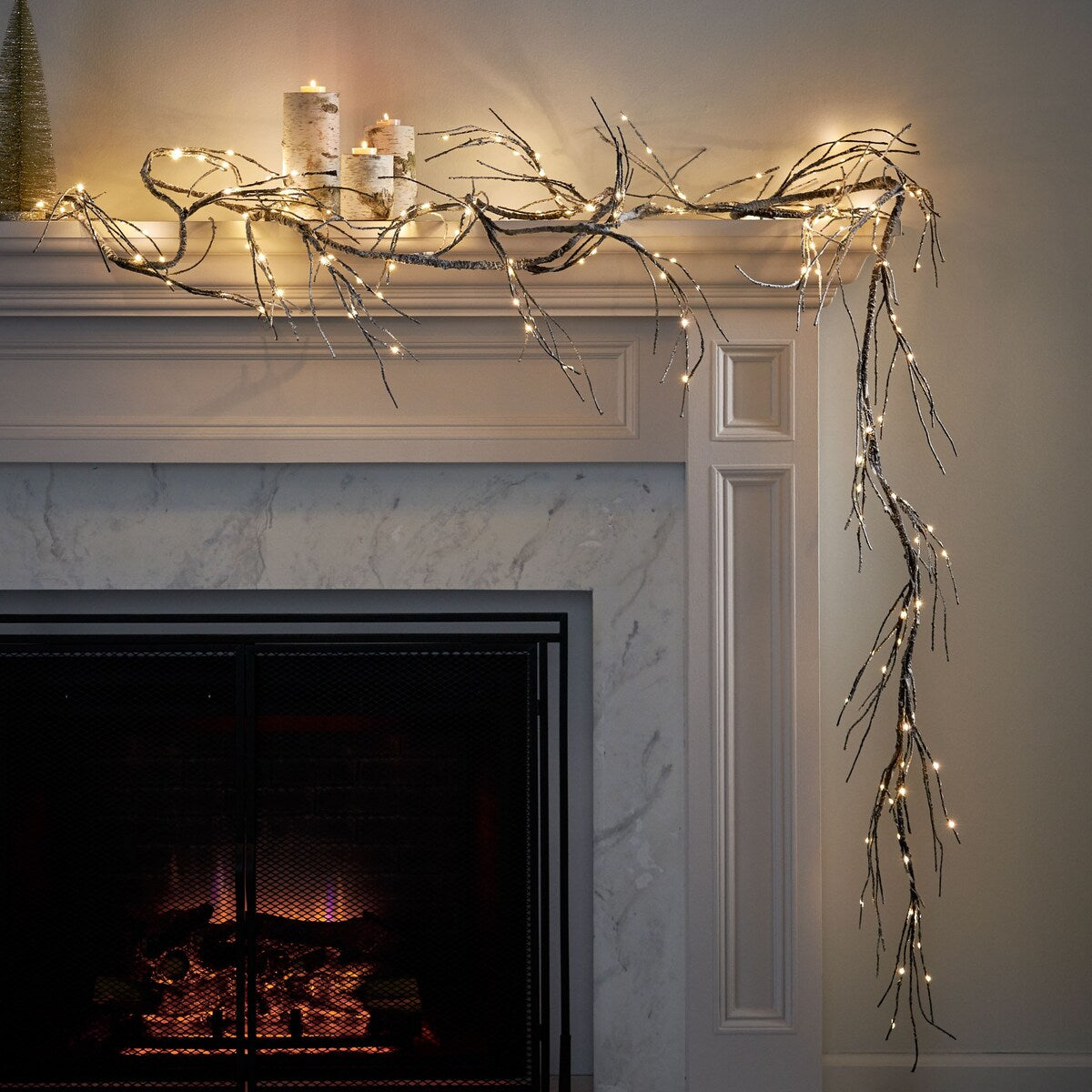 18ft Paper Garland with Led Light,Timer Included - Natual