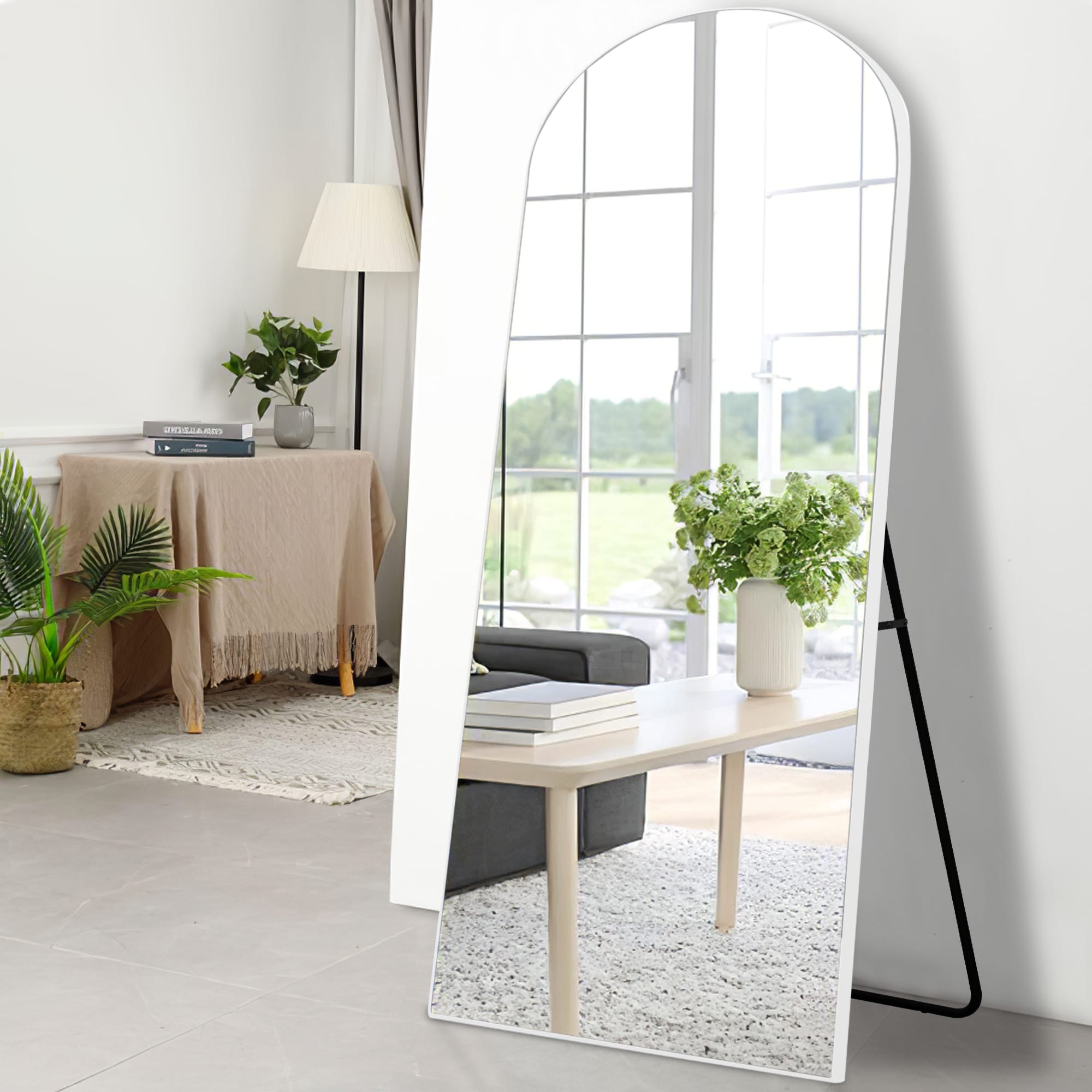 Lumioca Arched Full Length Standing Floor/ Wall Mirror