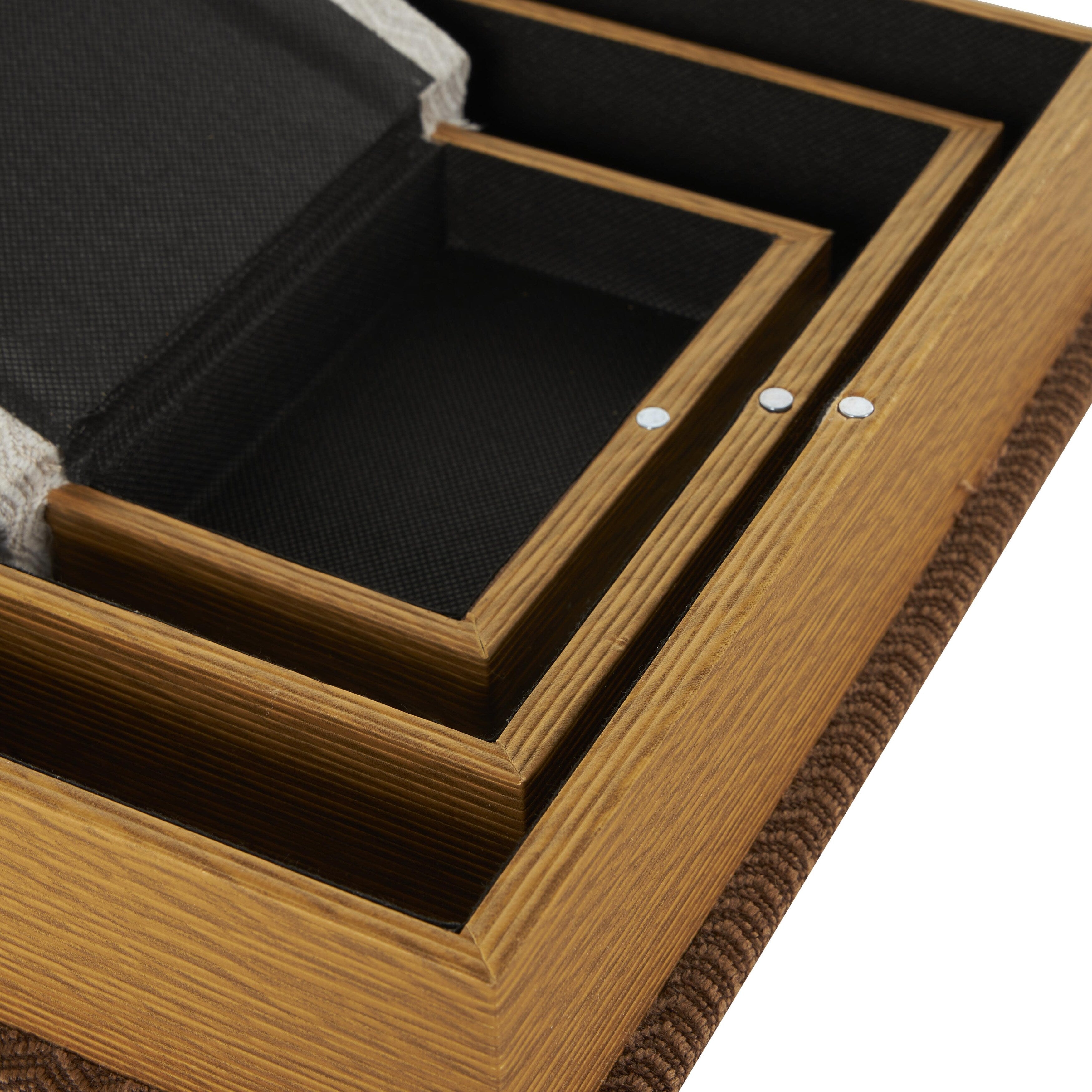 Linen Leather or Wooden Fabric Storage Book Decorative Box - Set of 3 or 4 Multi Colored - Roche River Decor