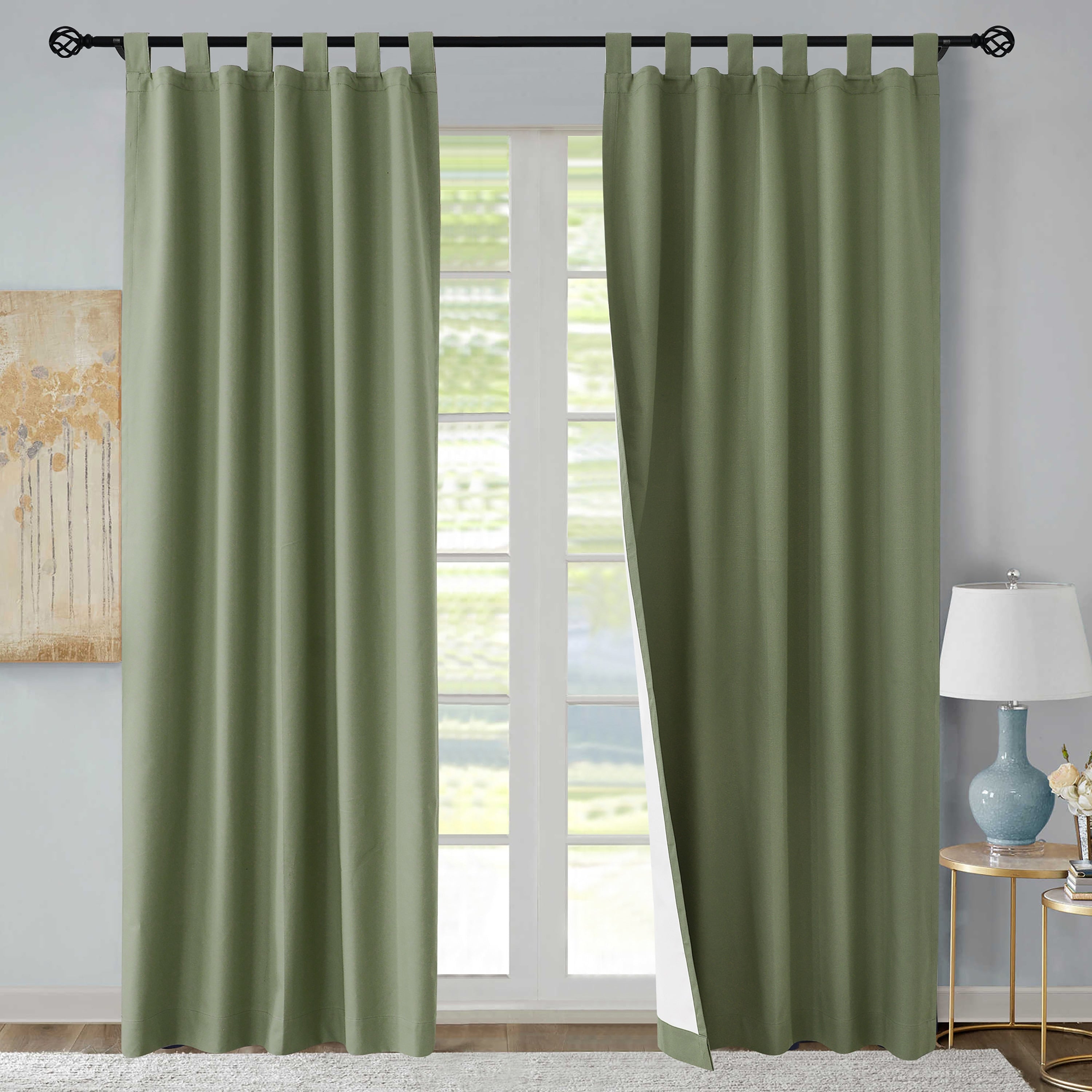 ThermaLogic Weathermate Insulated Cotton Tab Top Curtain Panel - Pair