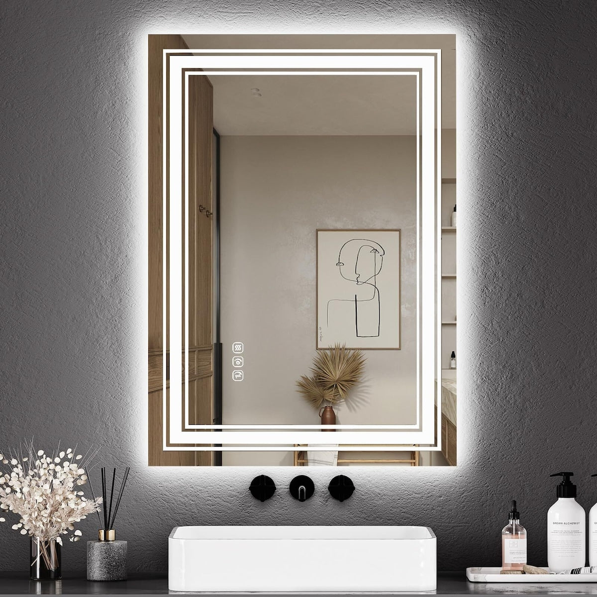 20x28 LED Bathroom Mirror with Lights