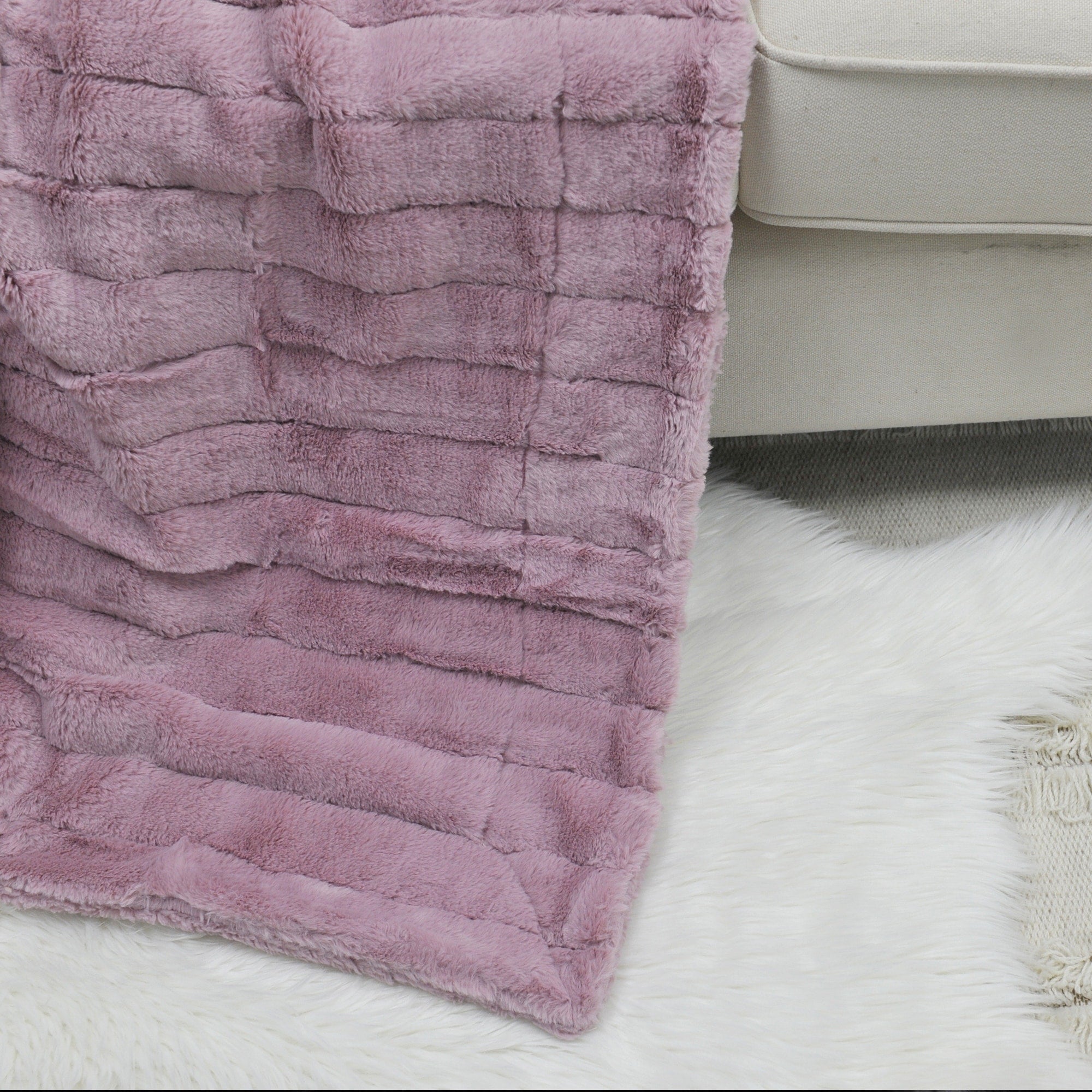 Solid Color SuperMink FauxFur Throw