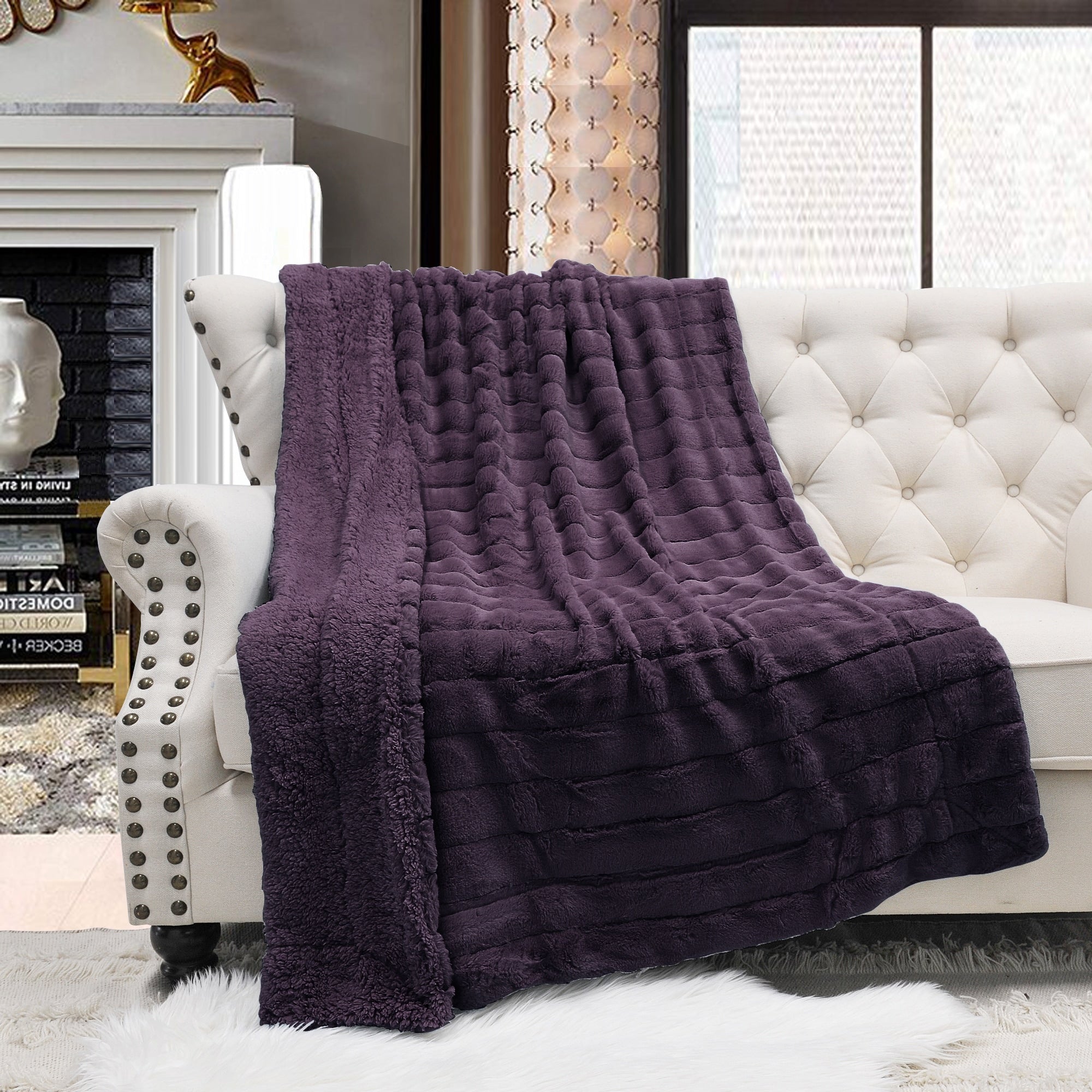 Solid Color SuperMink FauxFur Throw