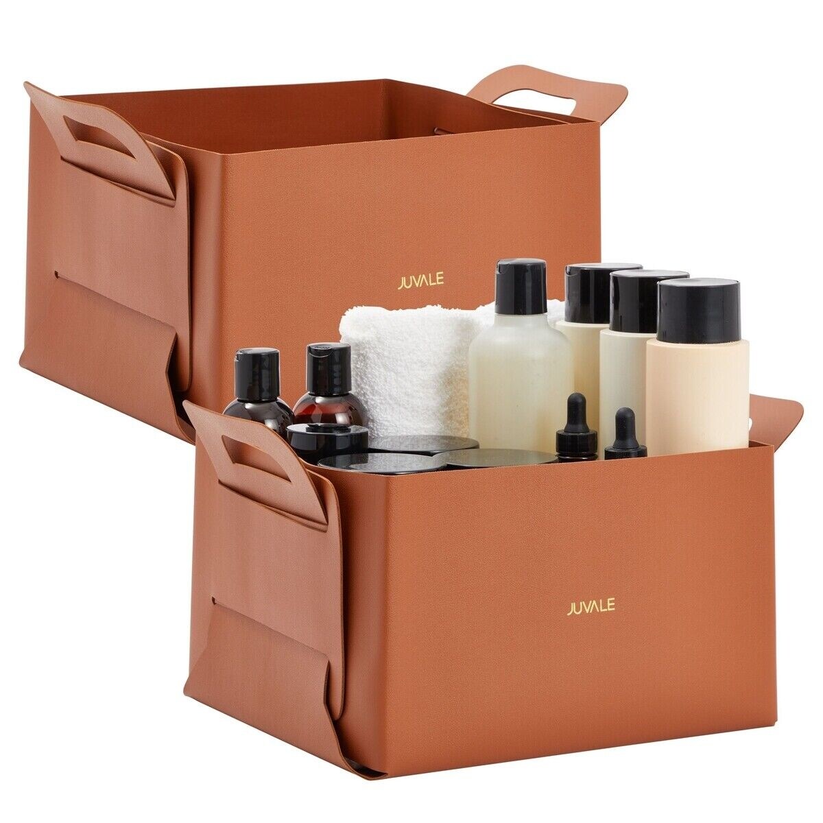 2Pcs Collapsible Storage Bins for Shelves