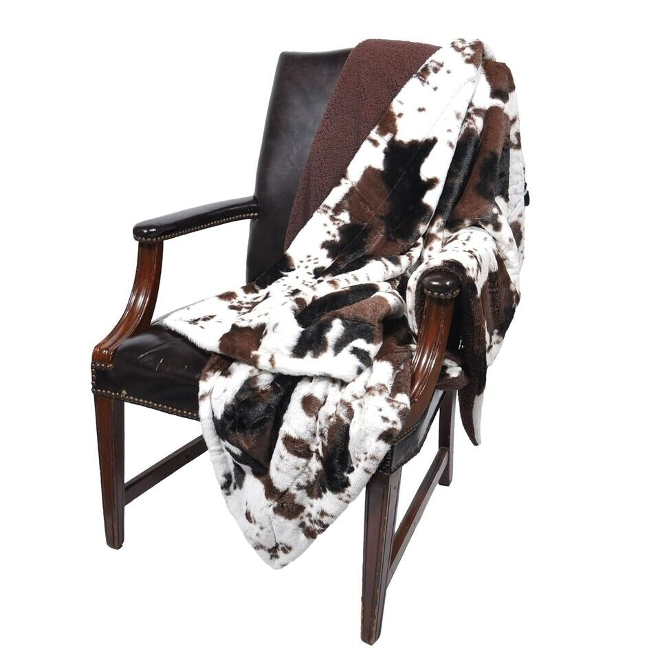 Throw Blanket Cowhide Print