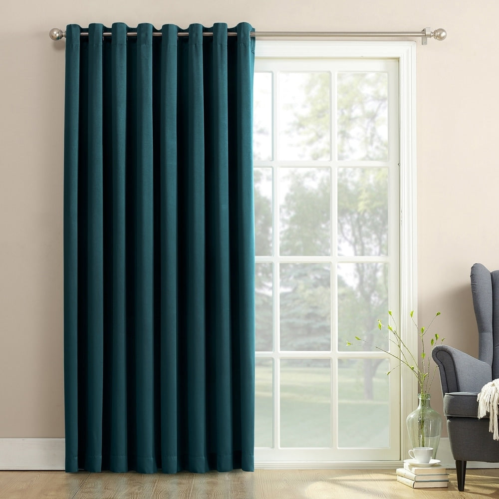 Porch & Den Nantahala Rod Pocket Room Darkening Patio Door Single Curtain Panel, Single Panel