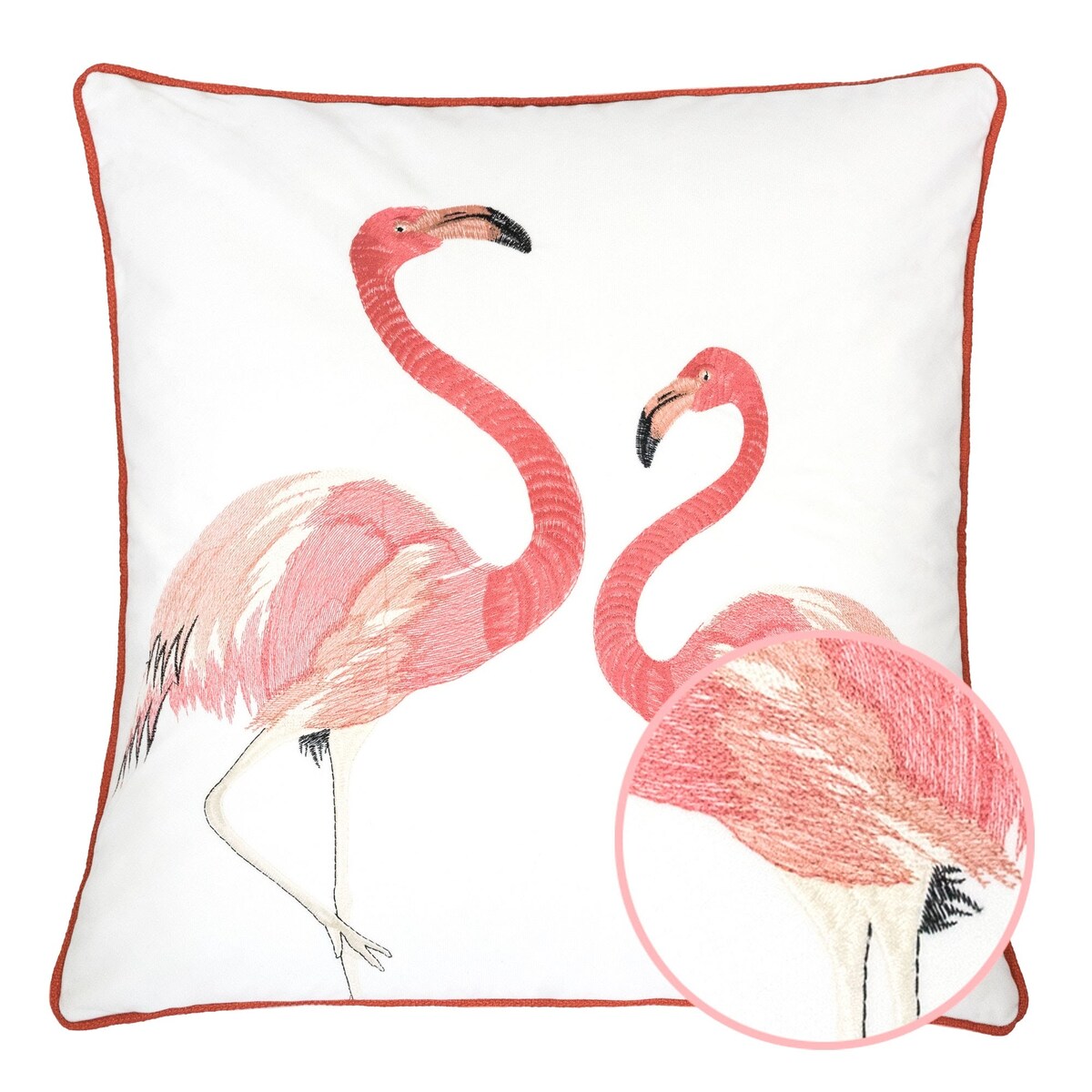 Flamingos 20 Square Decorative Throw Pillow