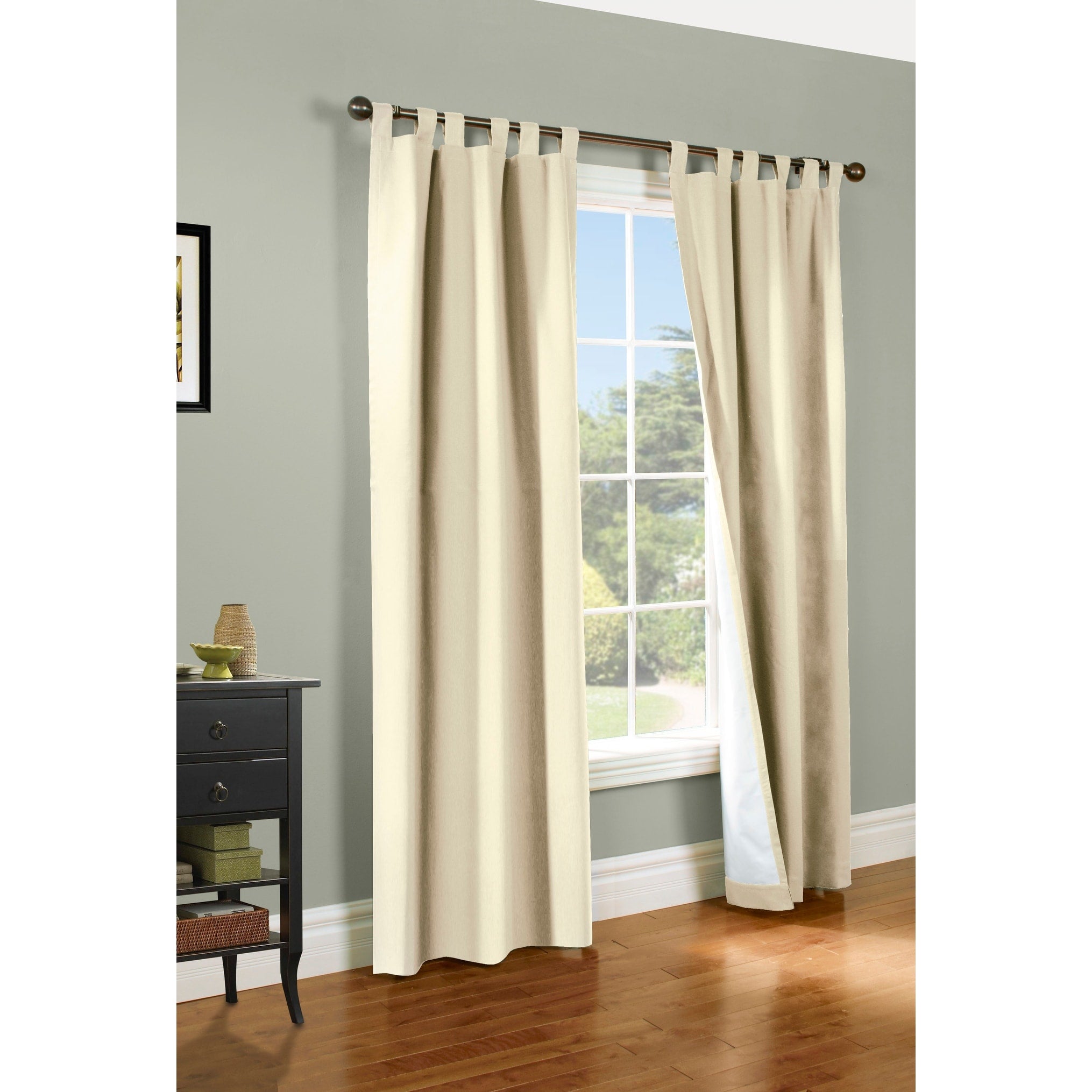 ThermaLogic Weathermate Insulated Cotton Tab Top Curtain Panel - Pair