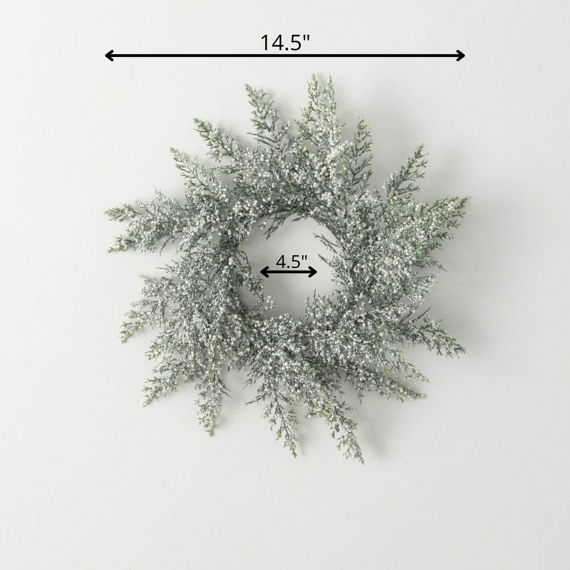 Sullivans Artificial Christmas White Bubble Cedar Wreath