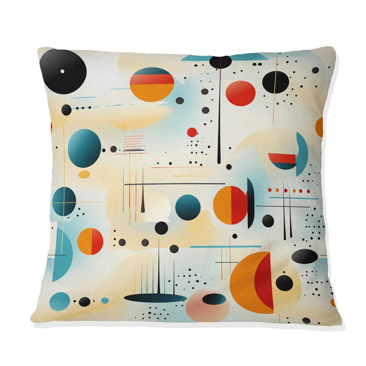 Designart Mcm Abstract Artistry Midcentury Printed Throw Pillow