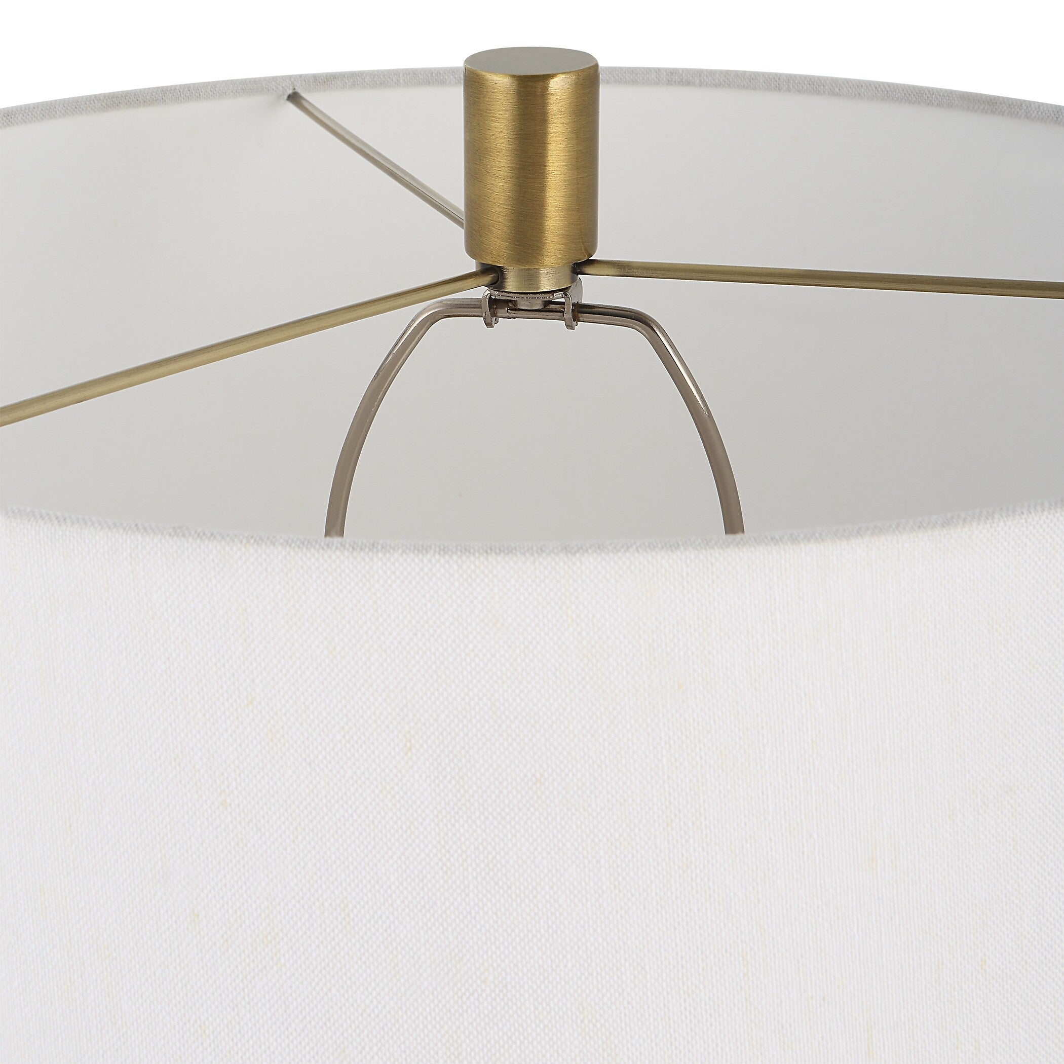 Uttermost Adelia Ivory & Brass Table Lamp - 17 W x 30.5 H x 17 D (inches)