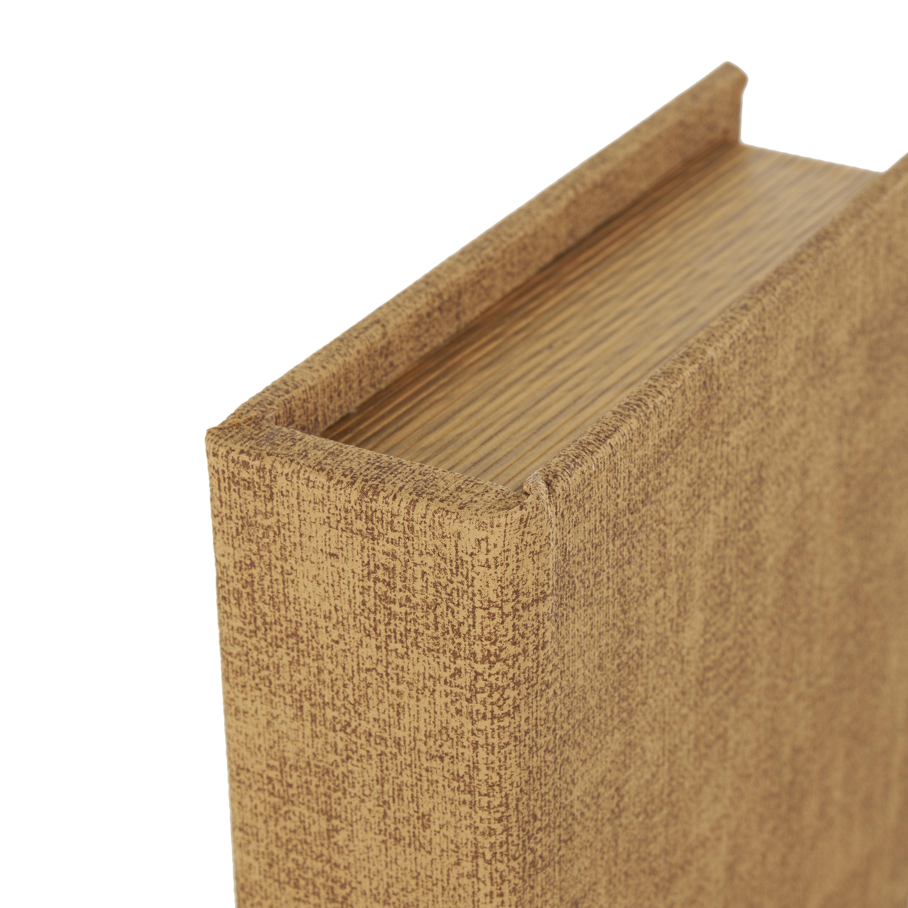Linen Leather or Wooden Fabric Storage Book Decorative Box - Set of 3 or 4 Multi Colored - Roche River Decor