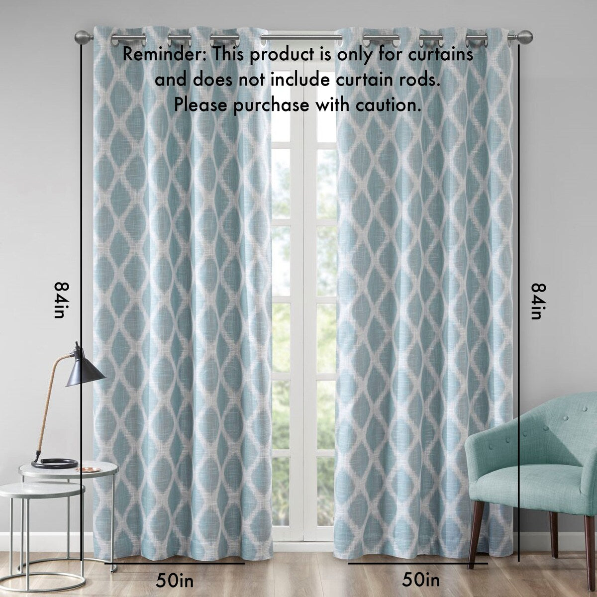 Jacquard Grommet Top Total Blackout Curtain Panel