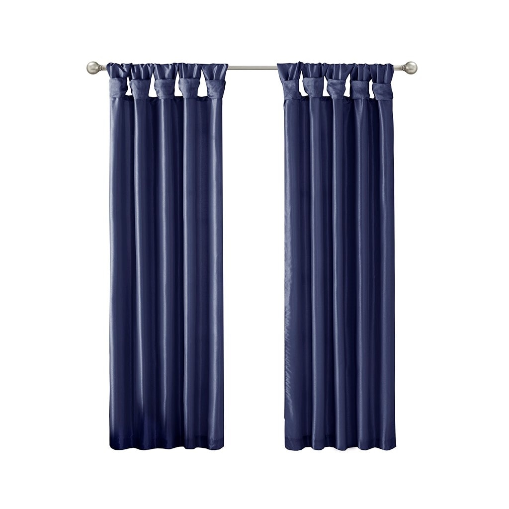 Twist Tab Lined Window Curtain Panel