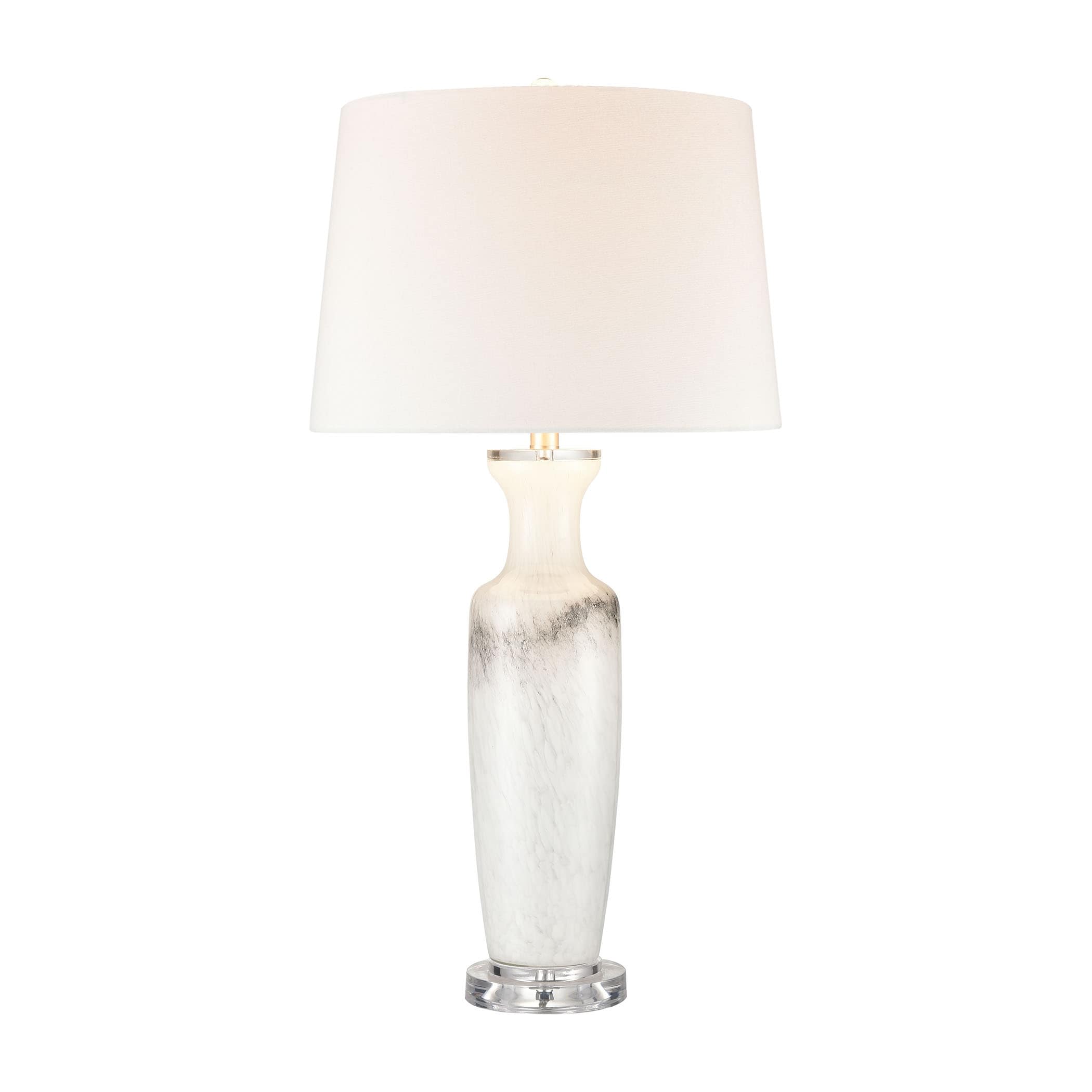 Abilene glass table lamp in White (Set of 2)