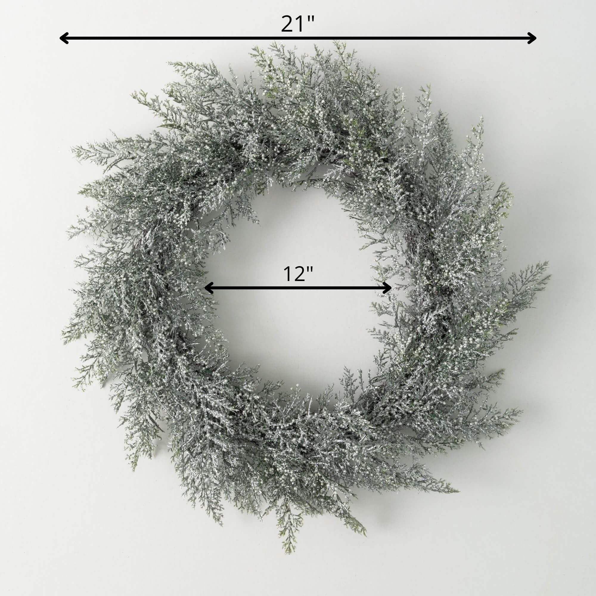 Sullivans Artificial Christmas White Bubble Cedar Wreath