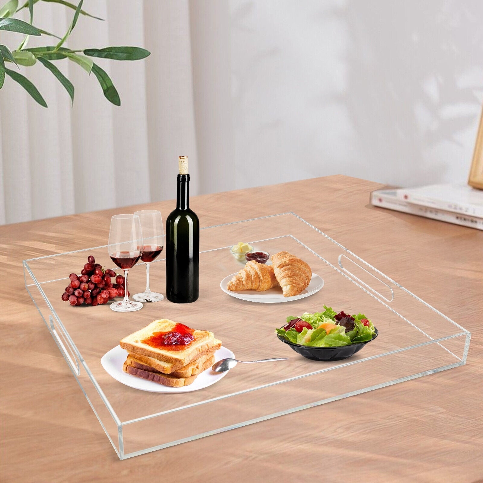 Large Clear Acrylic Serving Tray