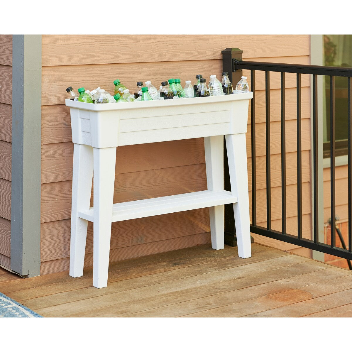 Southern Patio Raised Planter with Storage Shelf, 40-Quart Capacity