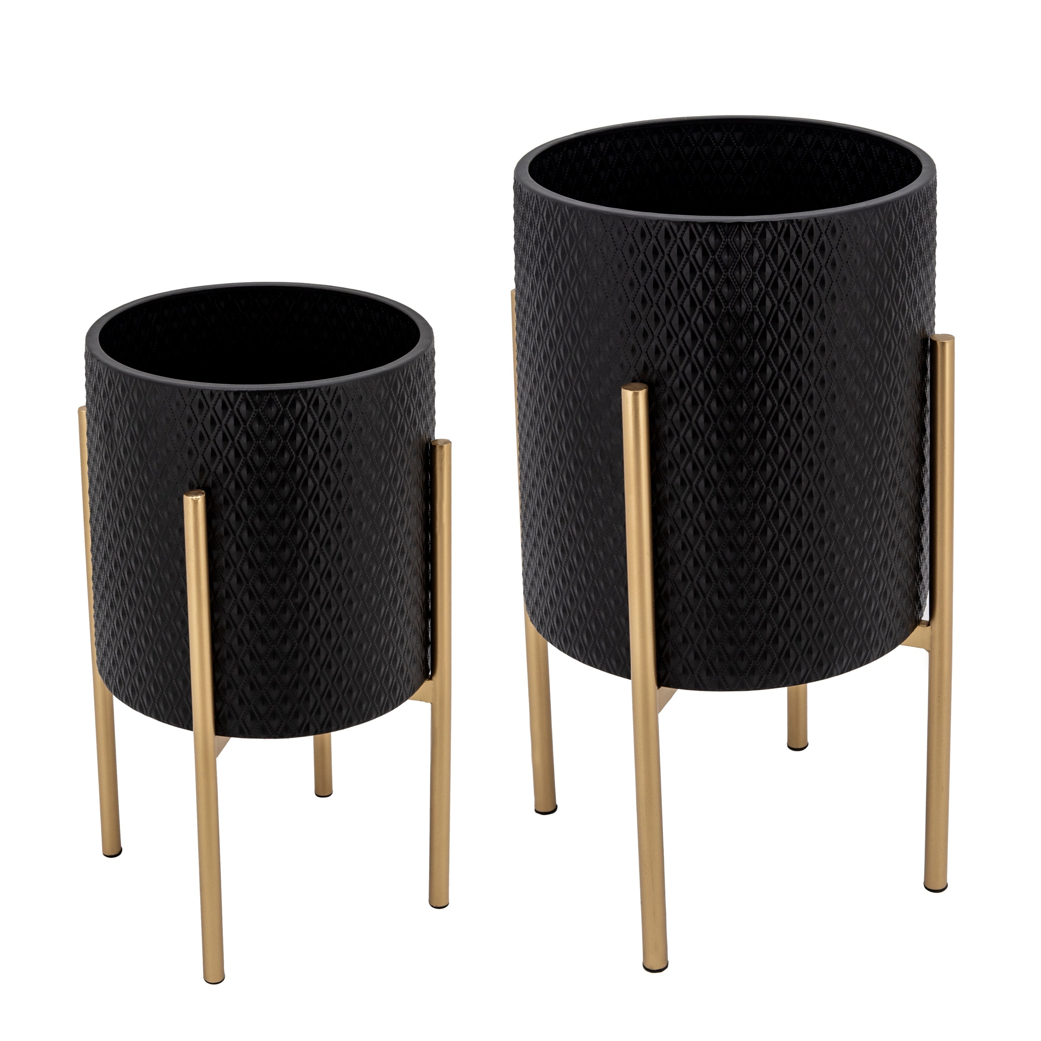 Sagebrook Home Chic Modern Planter Set of 2 - A Statement Piece for Indoor or Outdoor Greenery, Ideal for Contemporary Spaces