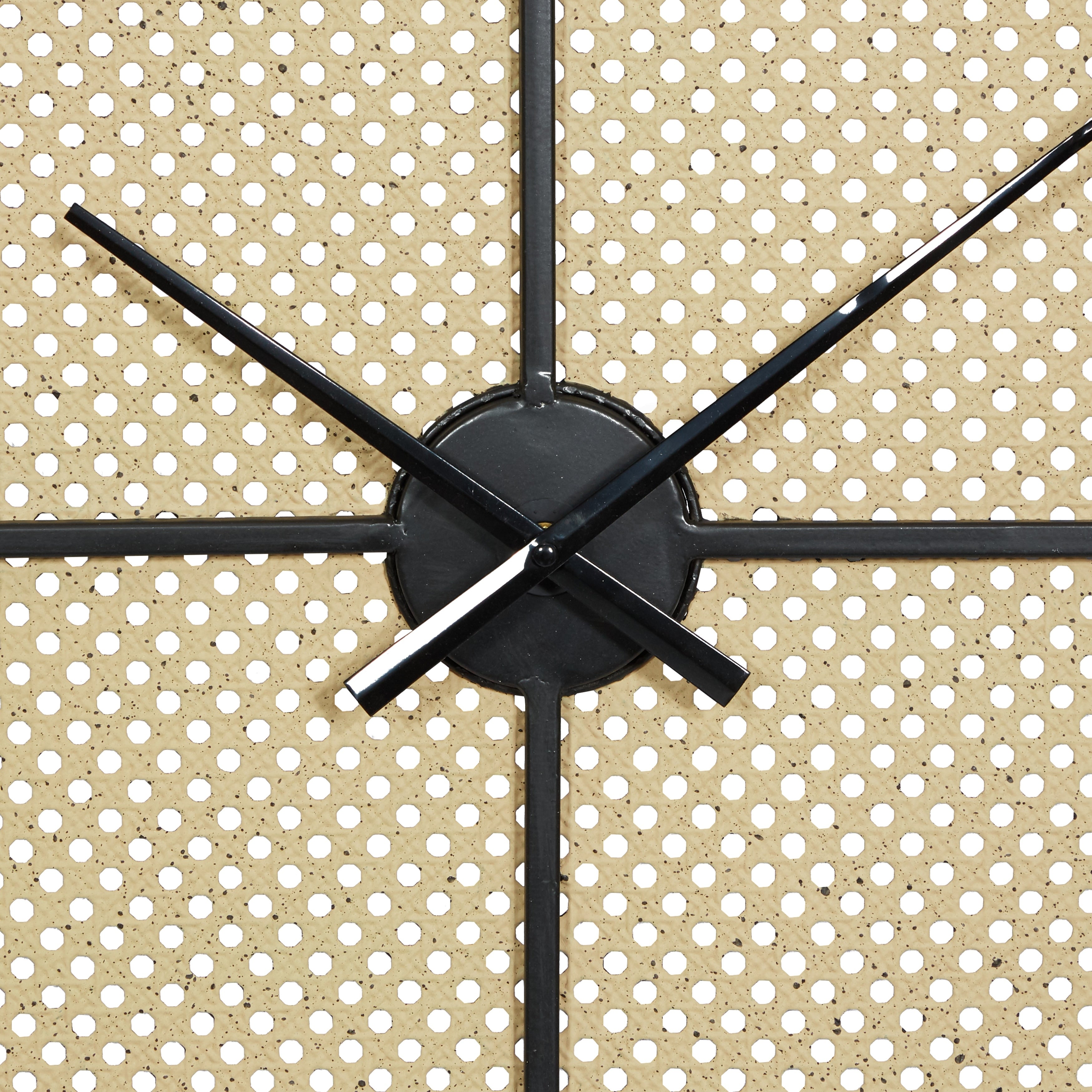 Brown Metal Traditional Wall Clock 35 x 35 x 3 - 35 x 3 x 35