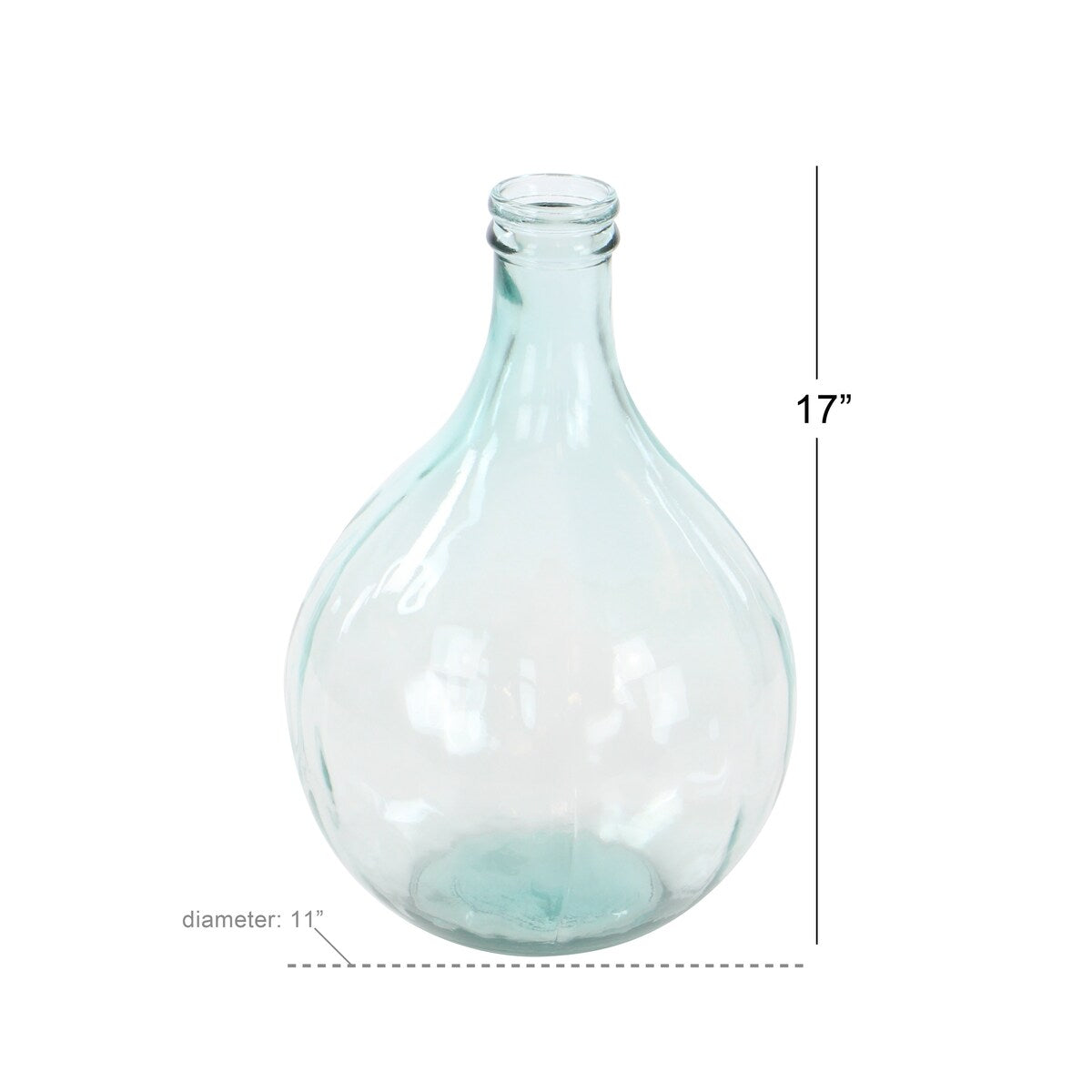 Recycled Glass Handmade Spanish Bottle Decorative Vase - Blue, Teal, Clear, Brown, Green - Roche River Decor