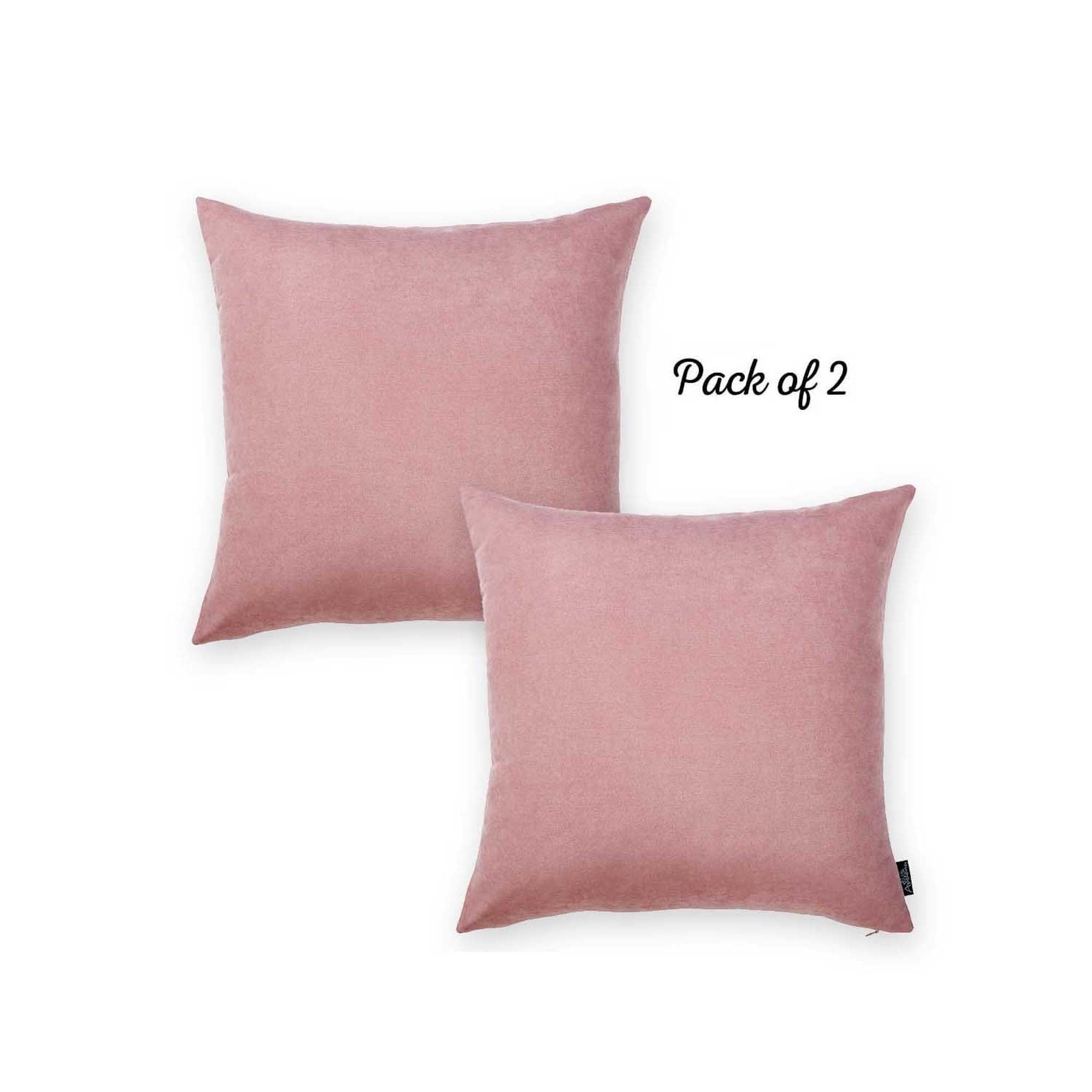 Honey Set of 2 Decorative Throw Pillow Cover Solid Color