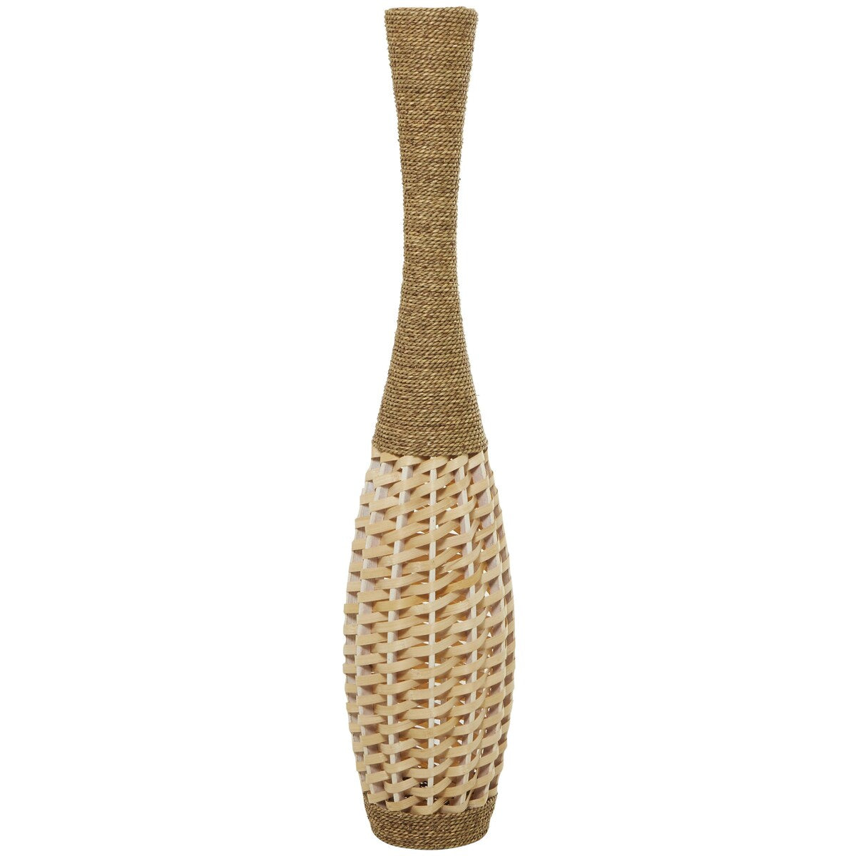 Seagrass Handmade Tall Woven Floor Decorative Vase - Brown - Roche River Decor