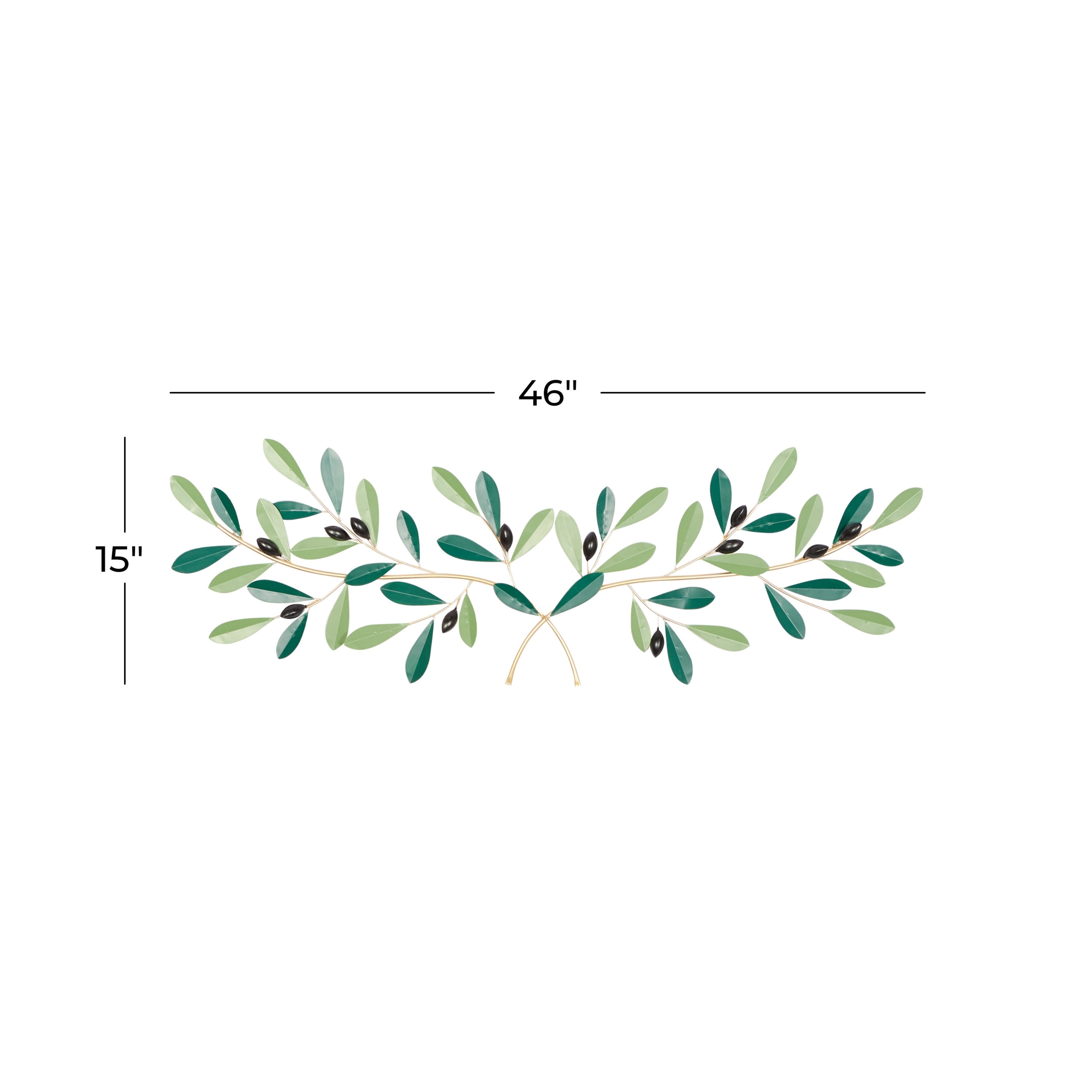 Green Iron Farmhouse Wall Decor 16 x 46 x 2