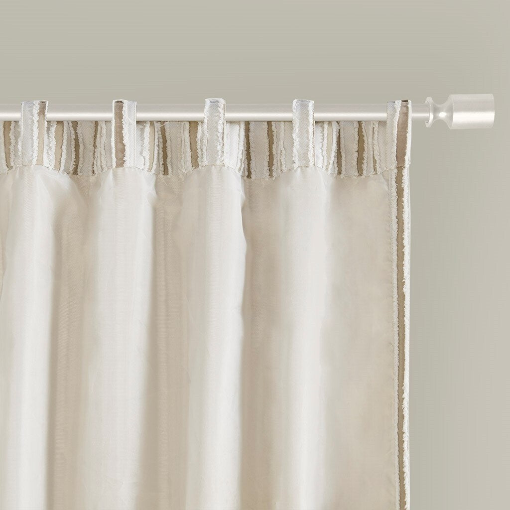 Light Filtering Rod Pocket Tab Single Curtain Panel