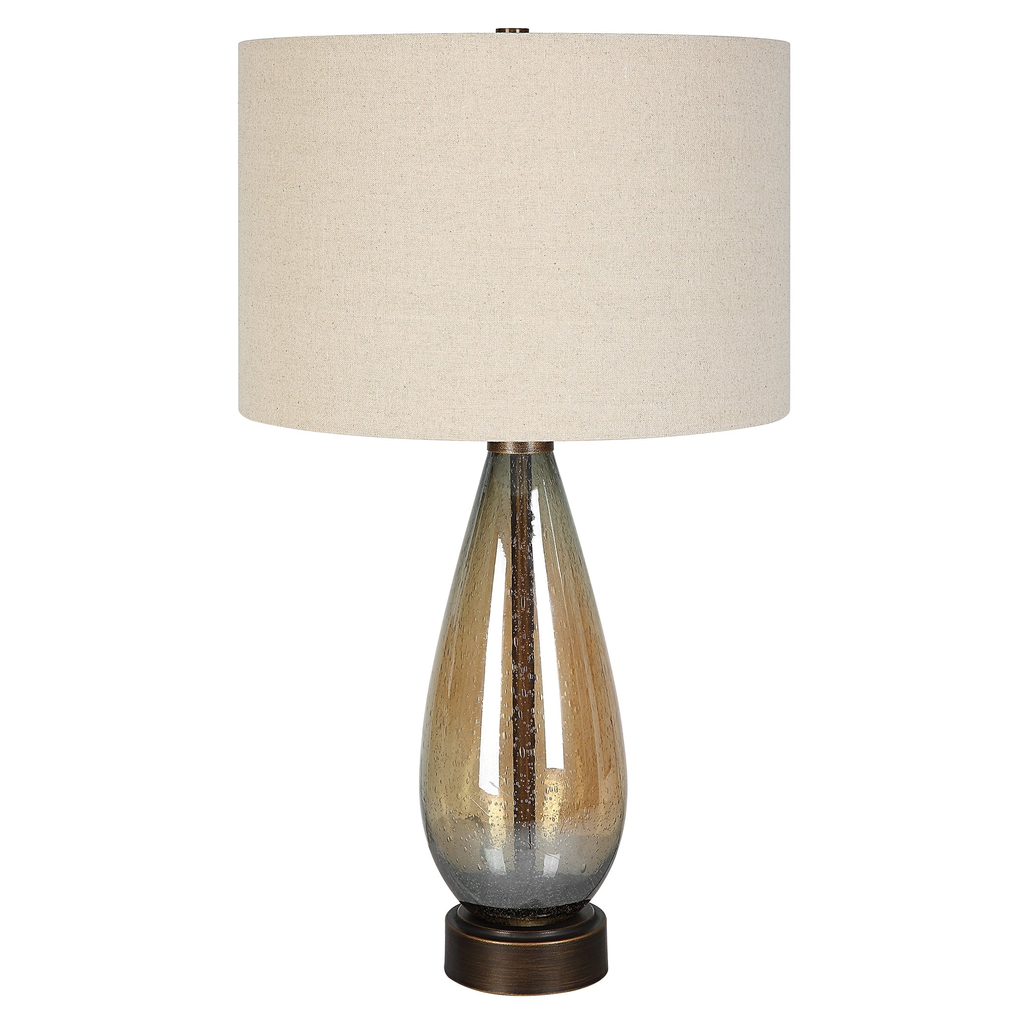 Uttermost Baltic Teardrop Glass Table Lamp - 29H, Shade 11H x 16 Dia in.