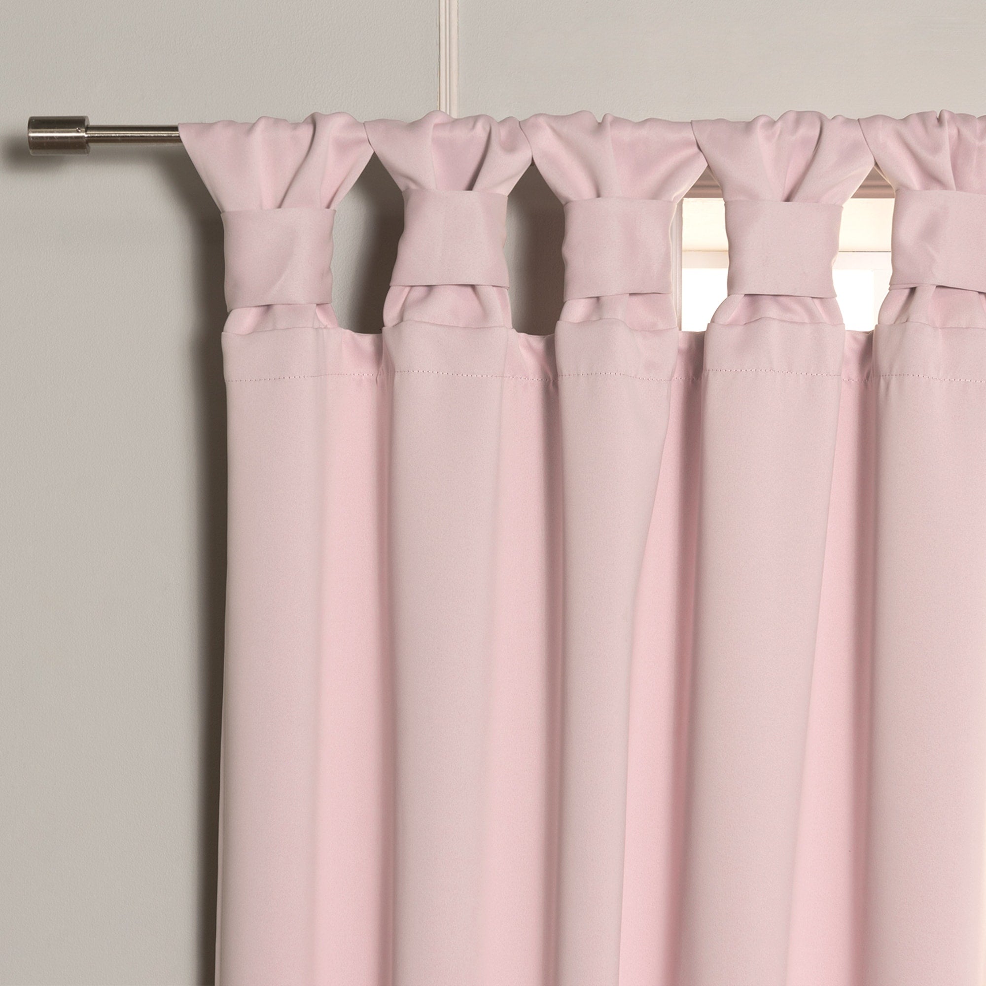 Aurora Home Thermal Insulated Blackout Knotted Tab Curtains