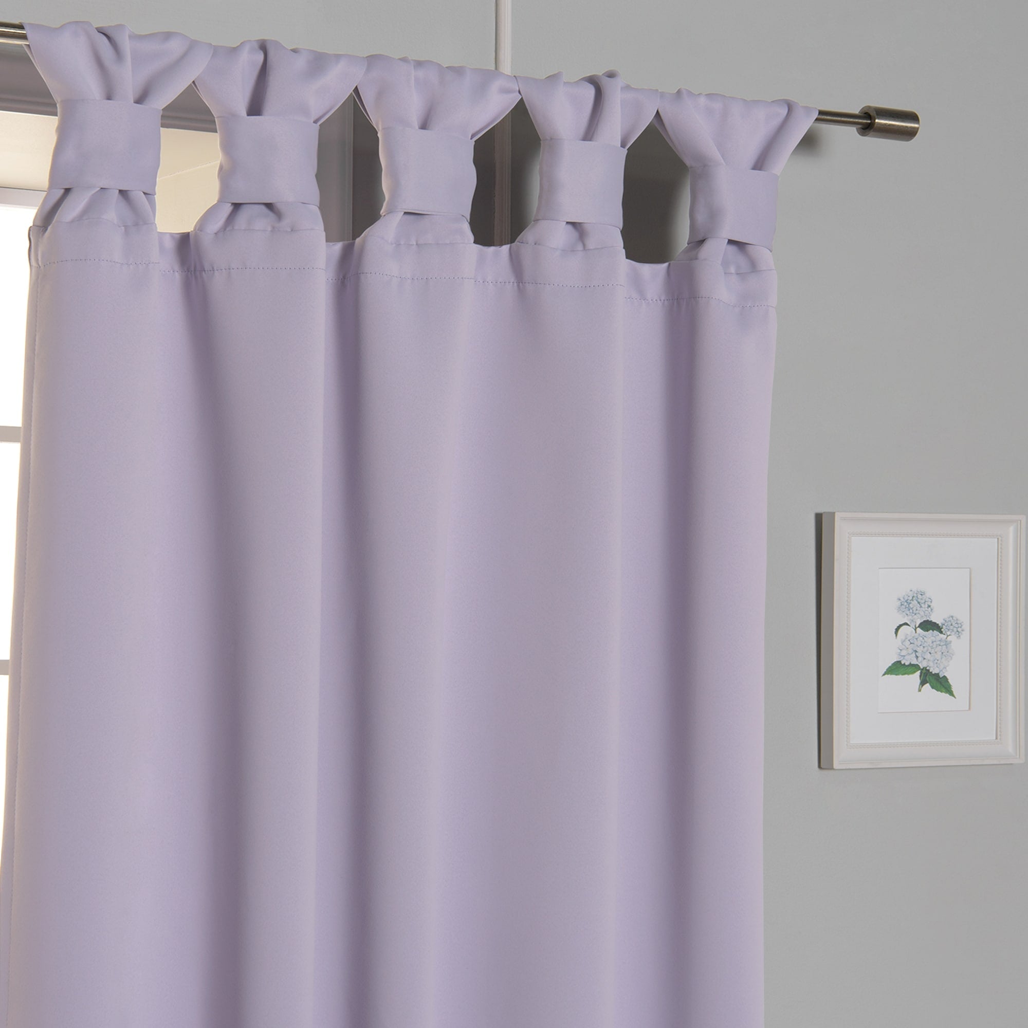 Aurora Home Thermal Insulated Blackout Knotted Tab Curtains