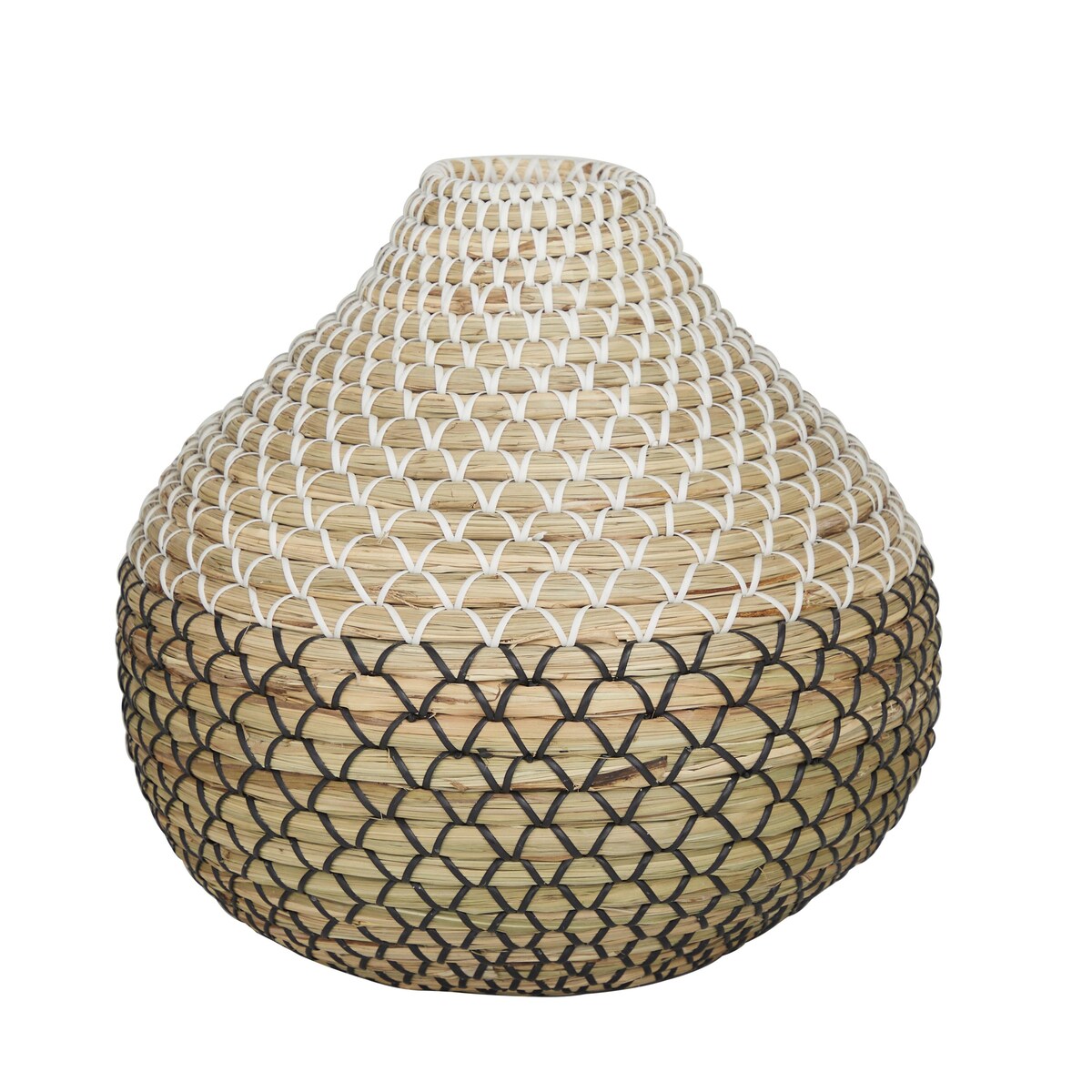 Seagrass Handmade Woven Decorative Vase - Brown - The Novogratz